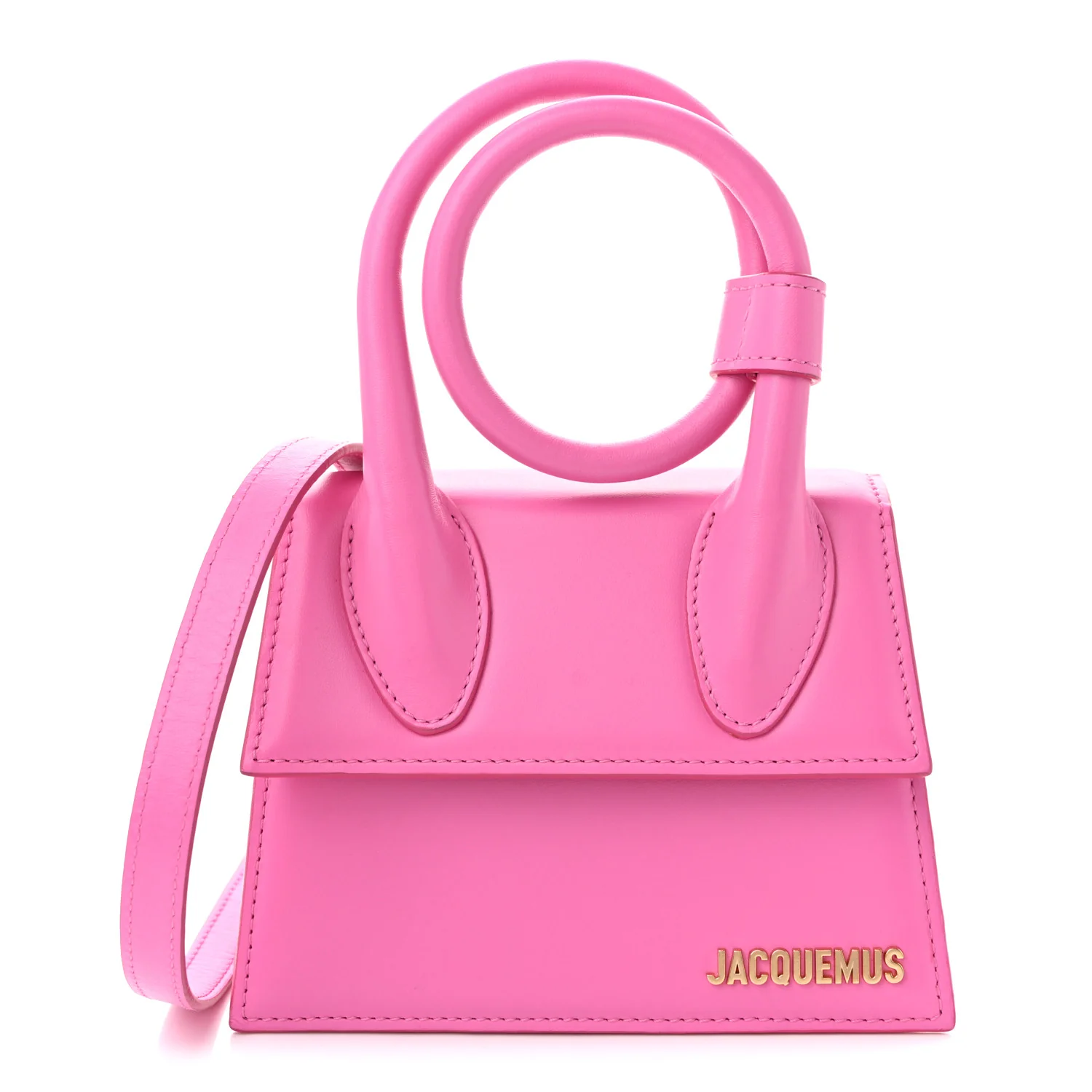 Calfskin Le Chiquito Noeud Dark Pink