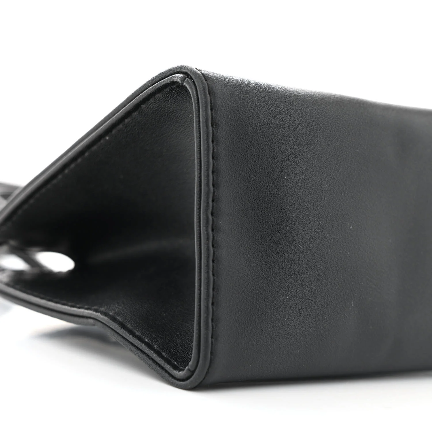 Vegan Leather Small Shopping Bag Black