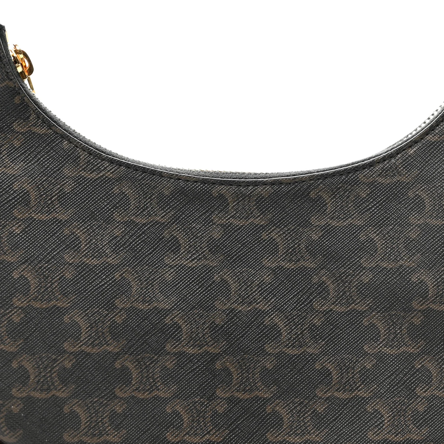 Triomphe Canvas Calfskin Ava Shoulder Bag Tan