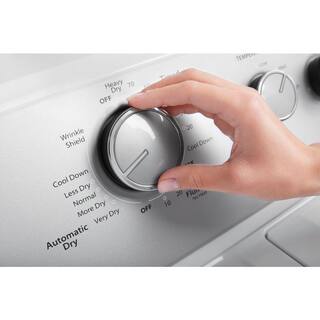 7.0 cu. ft. Electric Dryer. AutoDryTM System. Wrinkle ShieldTM. White