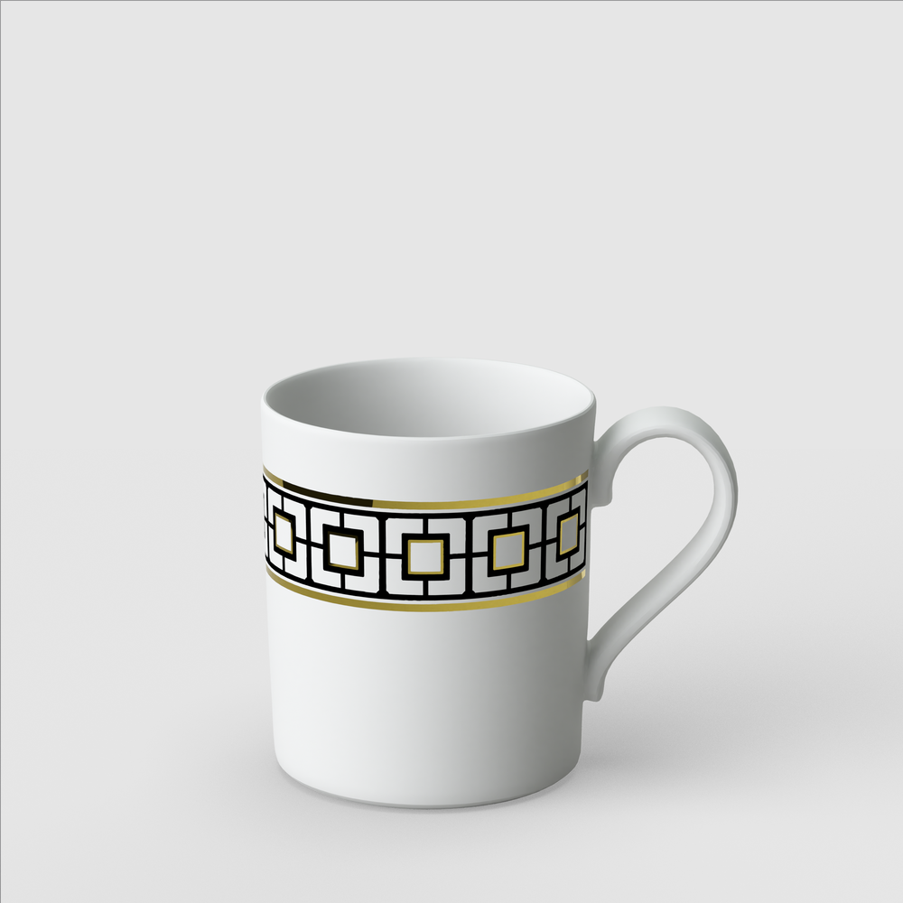 MetroChic Mug - Multi-colored, 8.8 oz, Premium Bone Porcelain