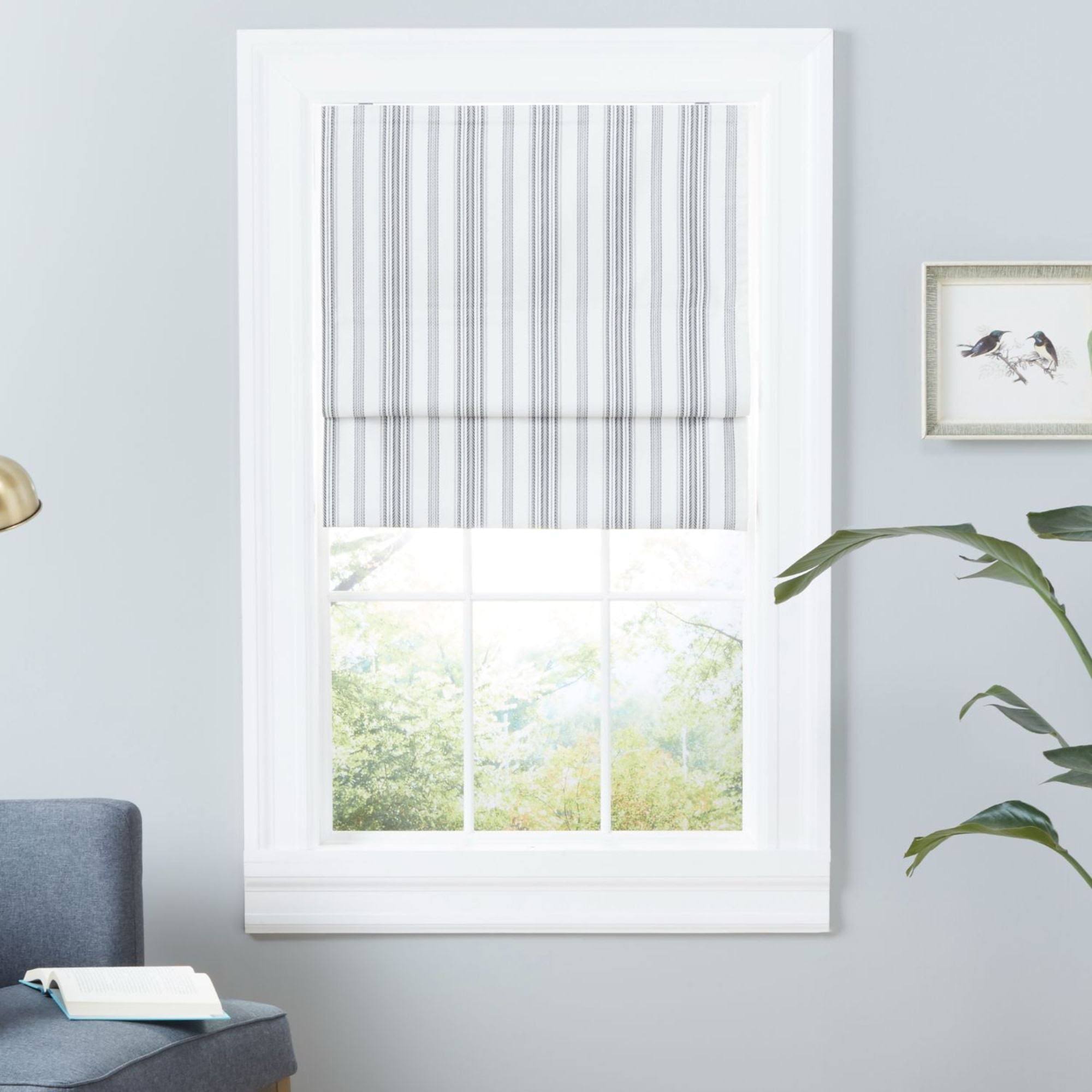 Exclusive Home Ricardo Total Blackout Roman Shade - Black - 31x64