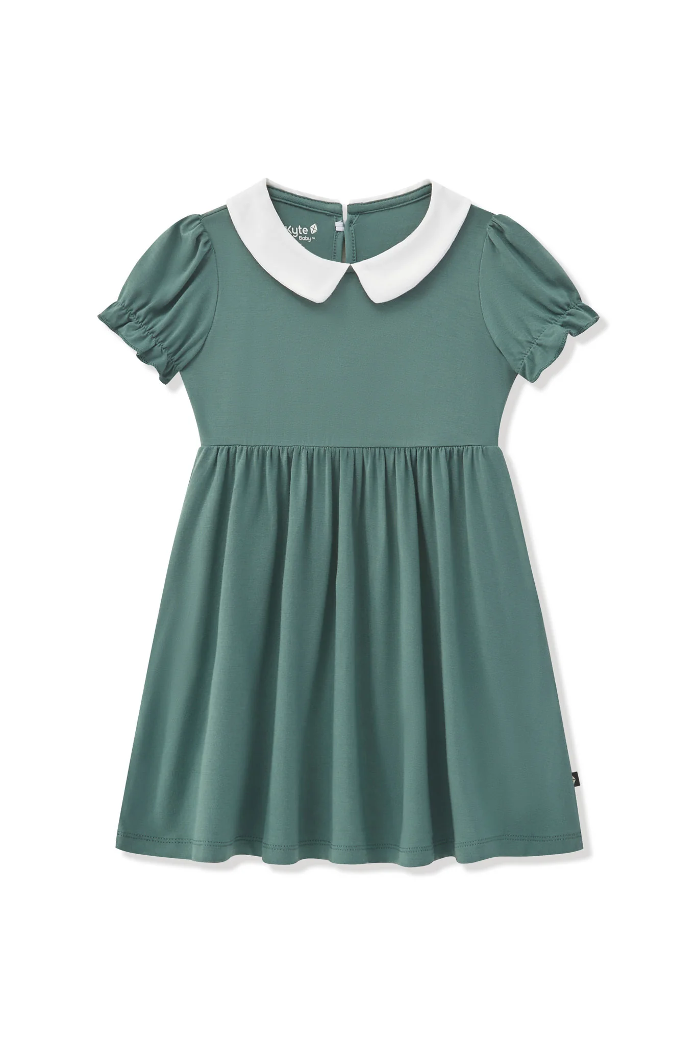 Peter Pan Collar Dress in Pine