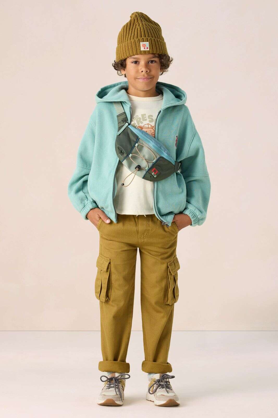 Blauw vest met patch