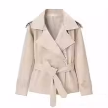 Blazer court ceinturé pour femme