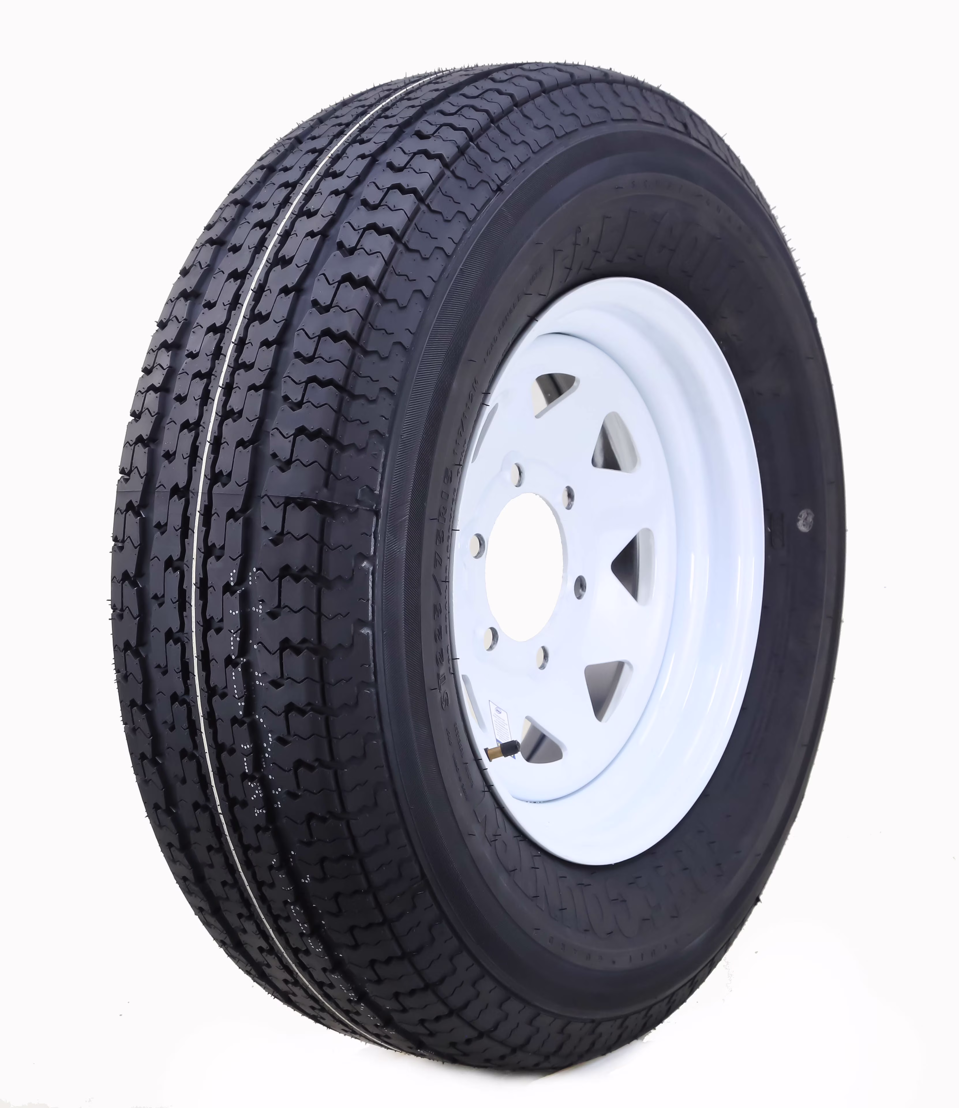 Free Country Trailer Tire Wheel Assembly ST225/75R15 10 - Ply E 117M 6 Lug on 5.5