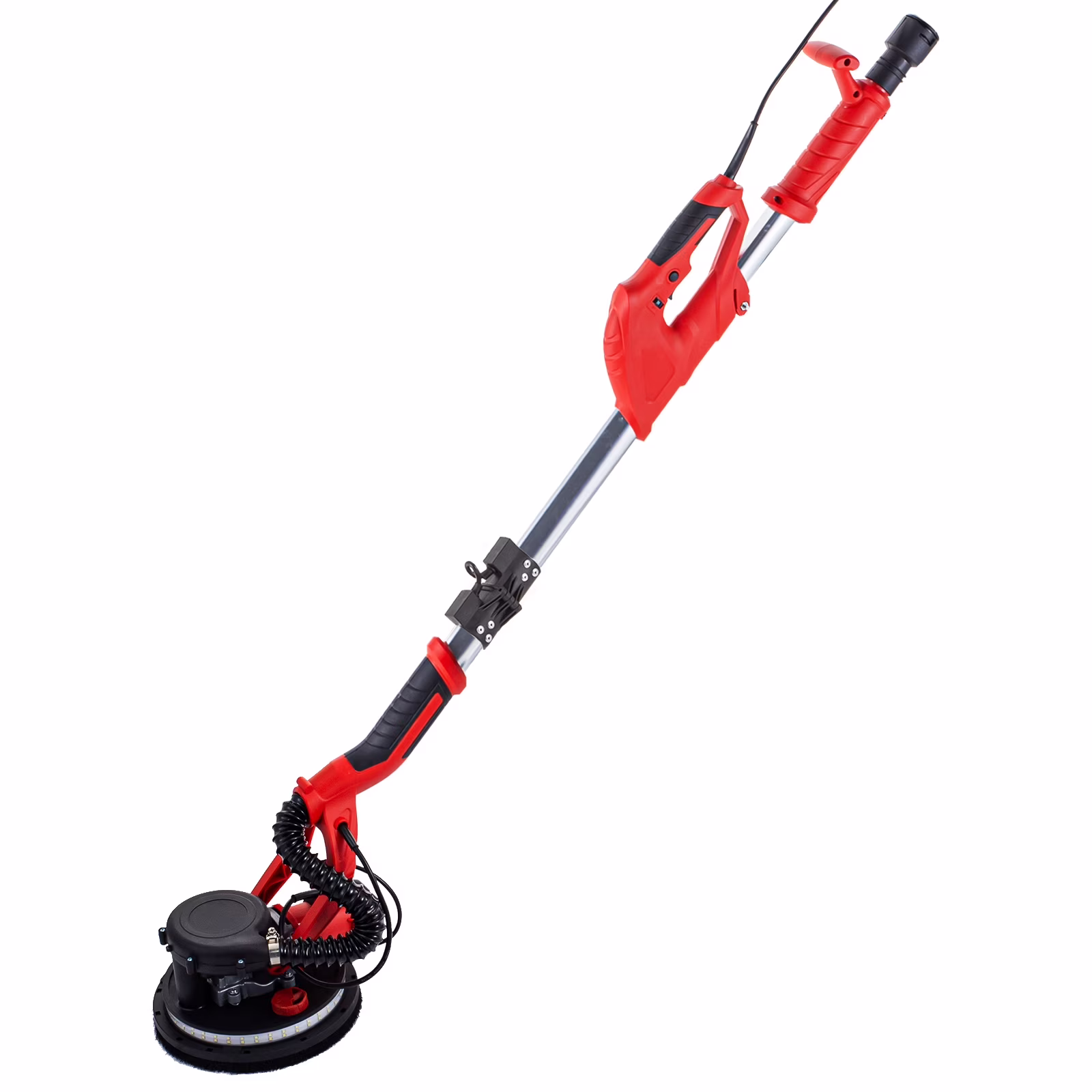 SKYSHALO Drywall Sander 850W, electric dry sander, speed change 800-1750 RPM, folding Sheerock sander, with telescope handle, electric sander, with LED bar light and vacuum bag, wall sander