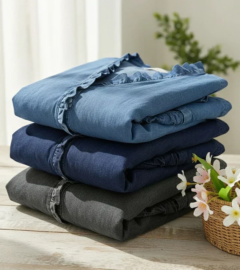 Clémence | Blouse fluide col V volanté