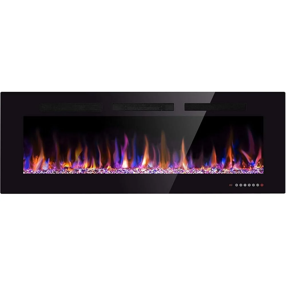 50 inch Electric Fireplace Recessed and Wall Mounted Insert Update