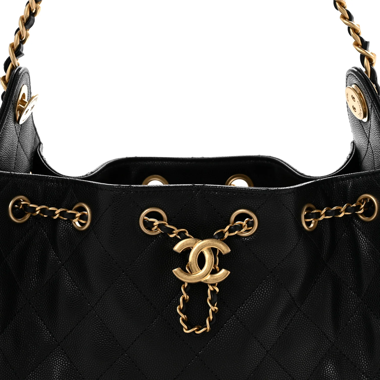 Caviar Quilted Mini Chanel 25 Handbag Black