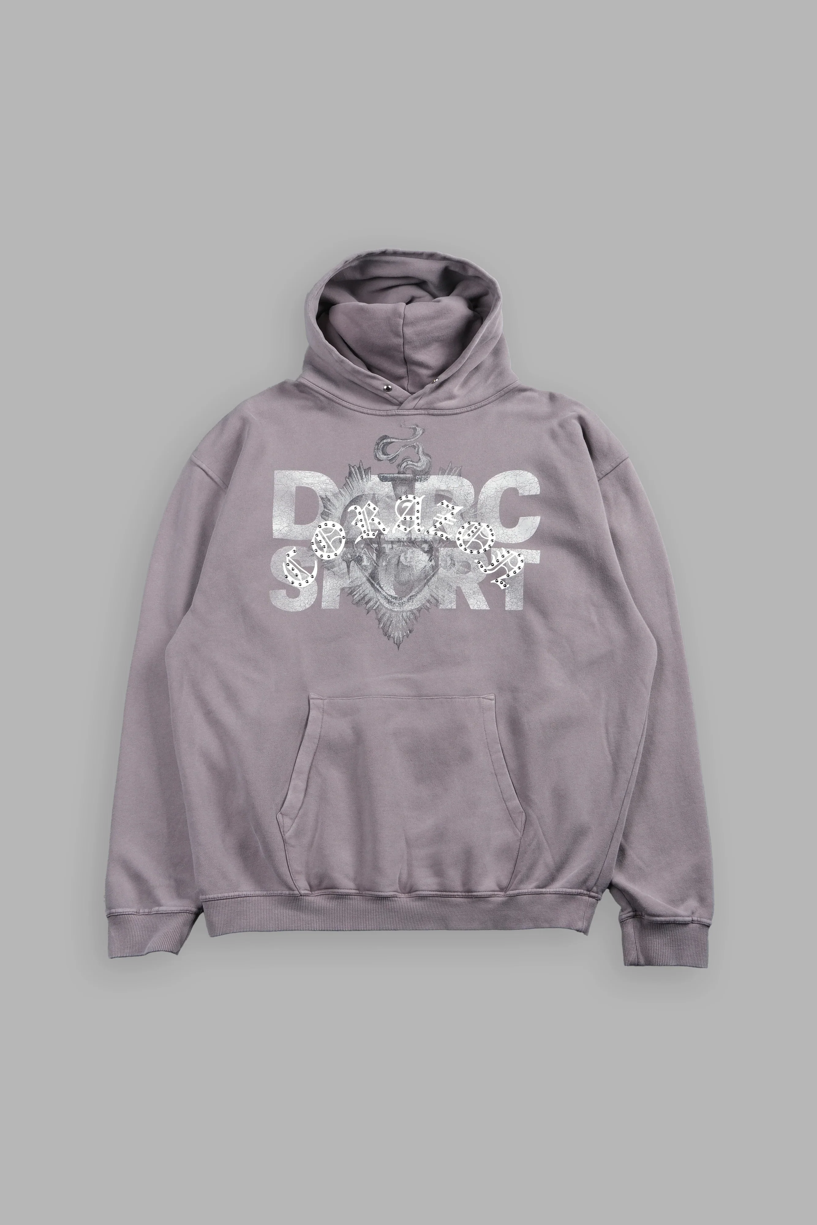 Ds Corazon Pierce Hoodie In Pale Gray