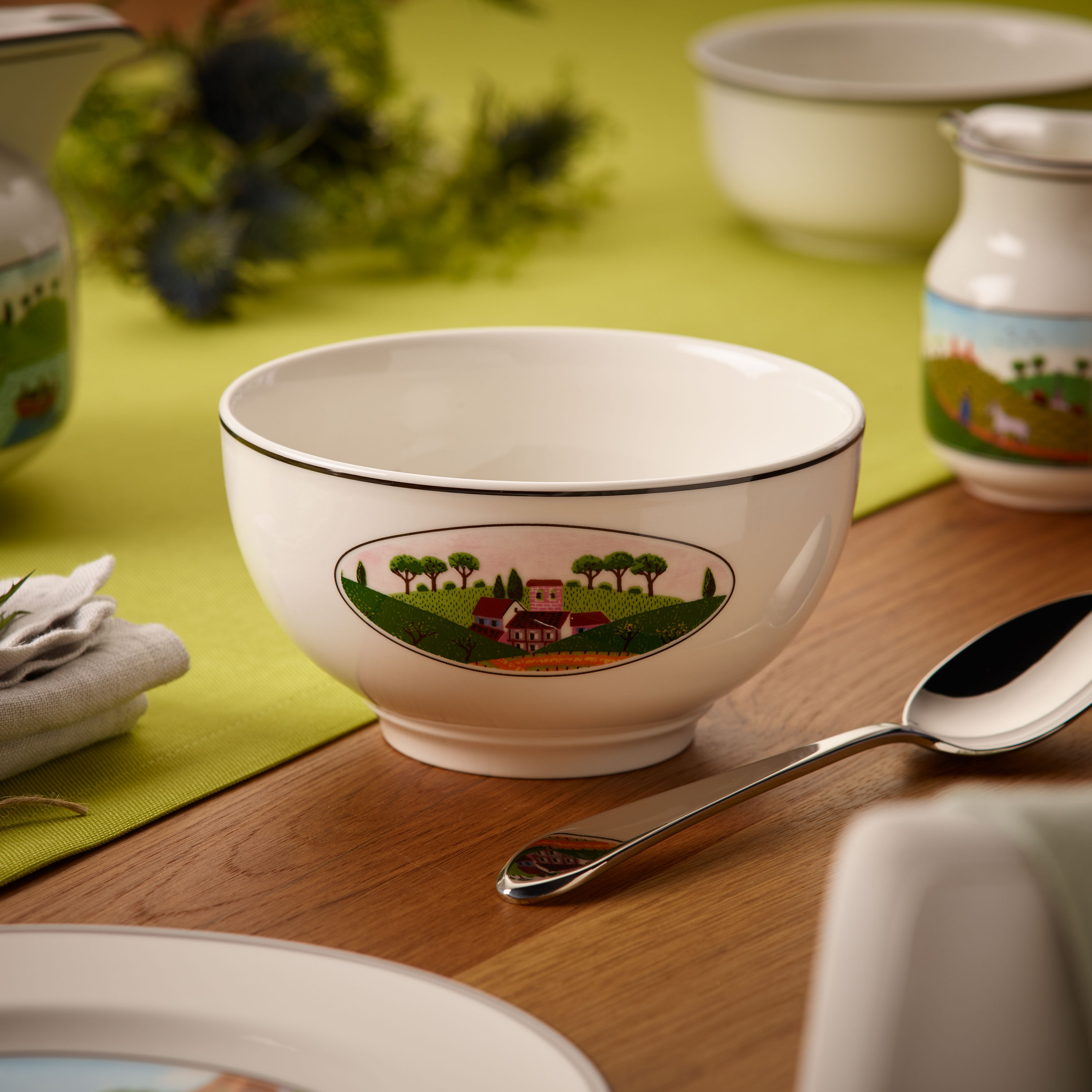 Design Naif Appetizer/ Dessert Bowl - Multi-colored, 15.9 oz, Premium Porcelain