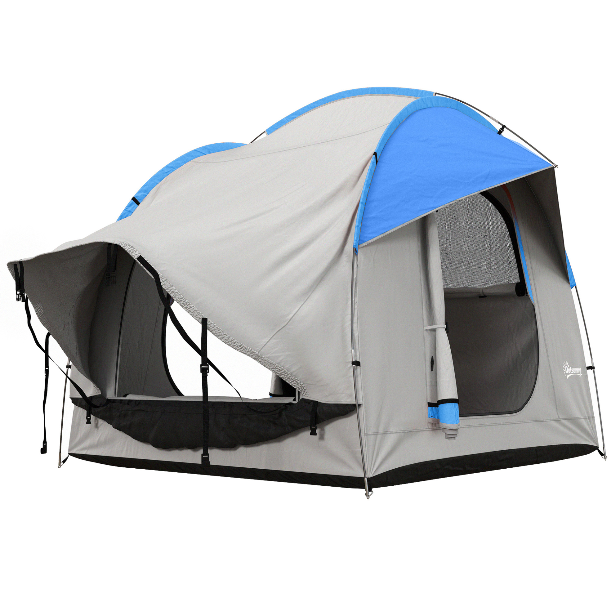 SUV Camping Tent , 2000mm Waterproof Truck with 3 Doors and Mesh Window, Car Camping Tailgate Tent for 5-6 Person Camping, Outdoor Travel, Mountaineering, Fishing, Wild Survival, Blue(Blue) - Image 7