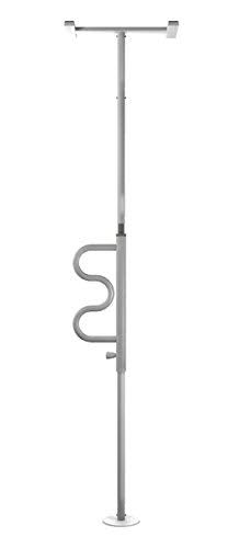 Stander Security Pole & Curve Grab Bar (White)