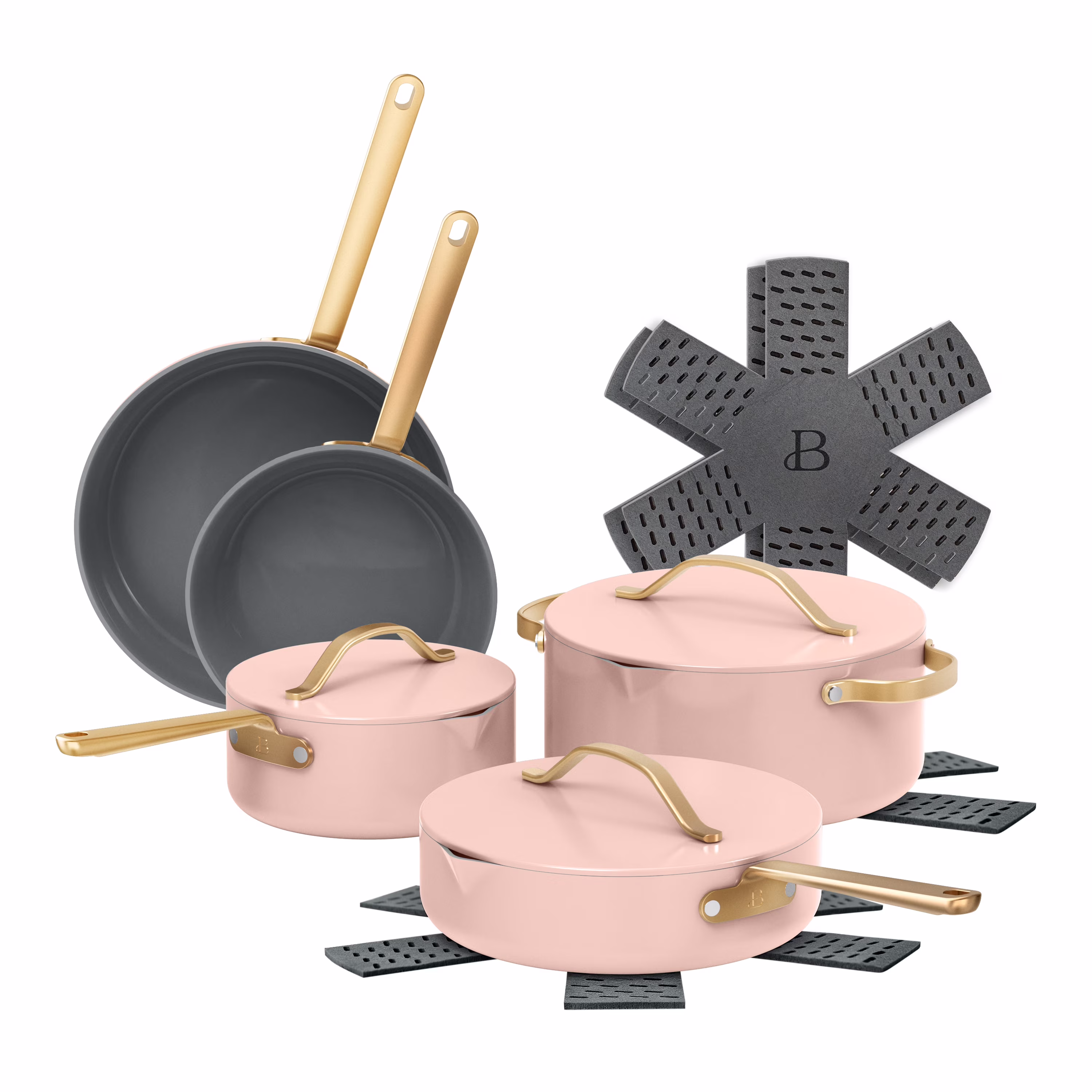 12pc Ceramic Non-Stick Cookware Set with Strainer Lids, White Icing by (White Icing) - Image 5