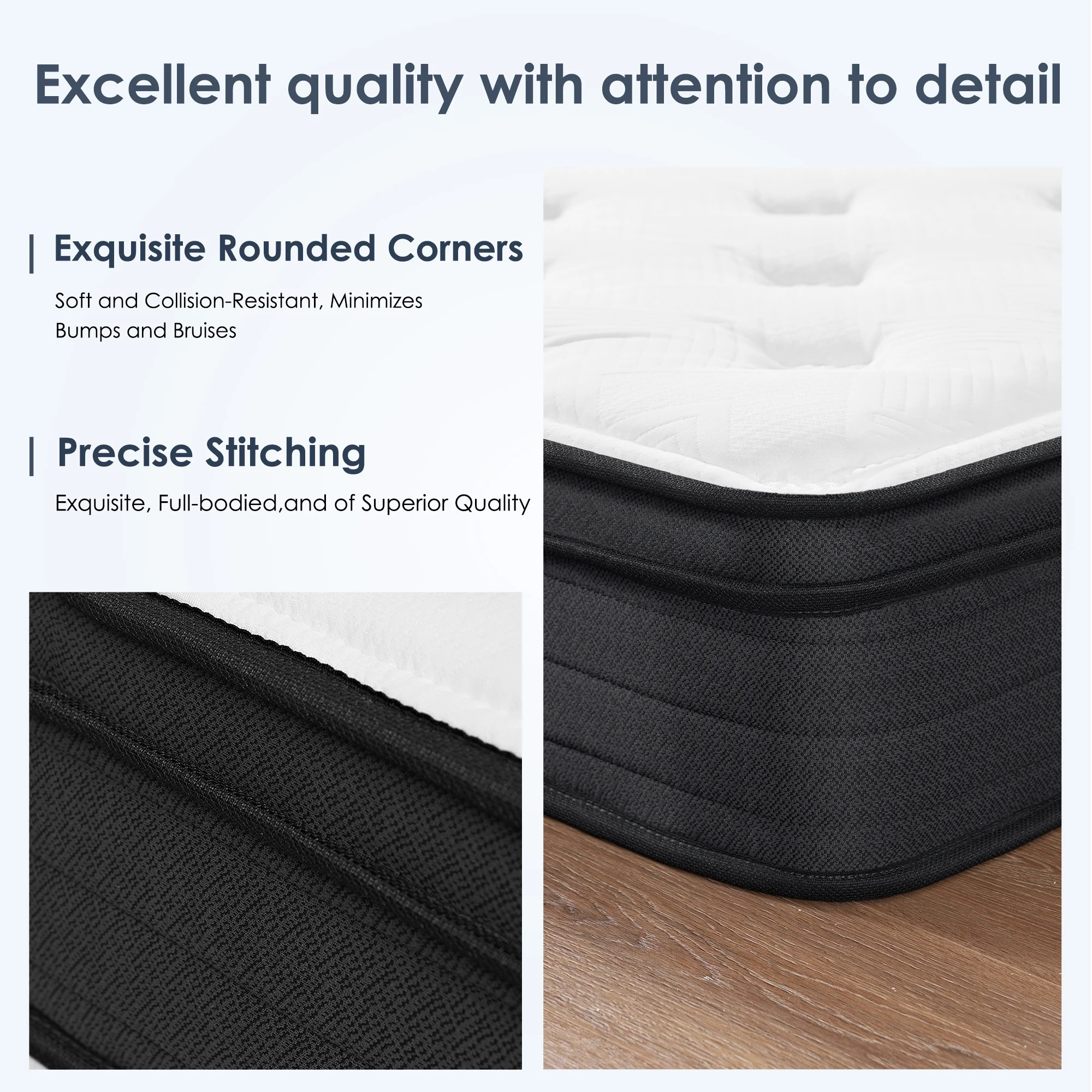 Adult 10 Inch King Hybrid Mattress Memory Foam Mattress Medium Firm Pocket Spring Bed Mattress(King/10 in) - Image 7