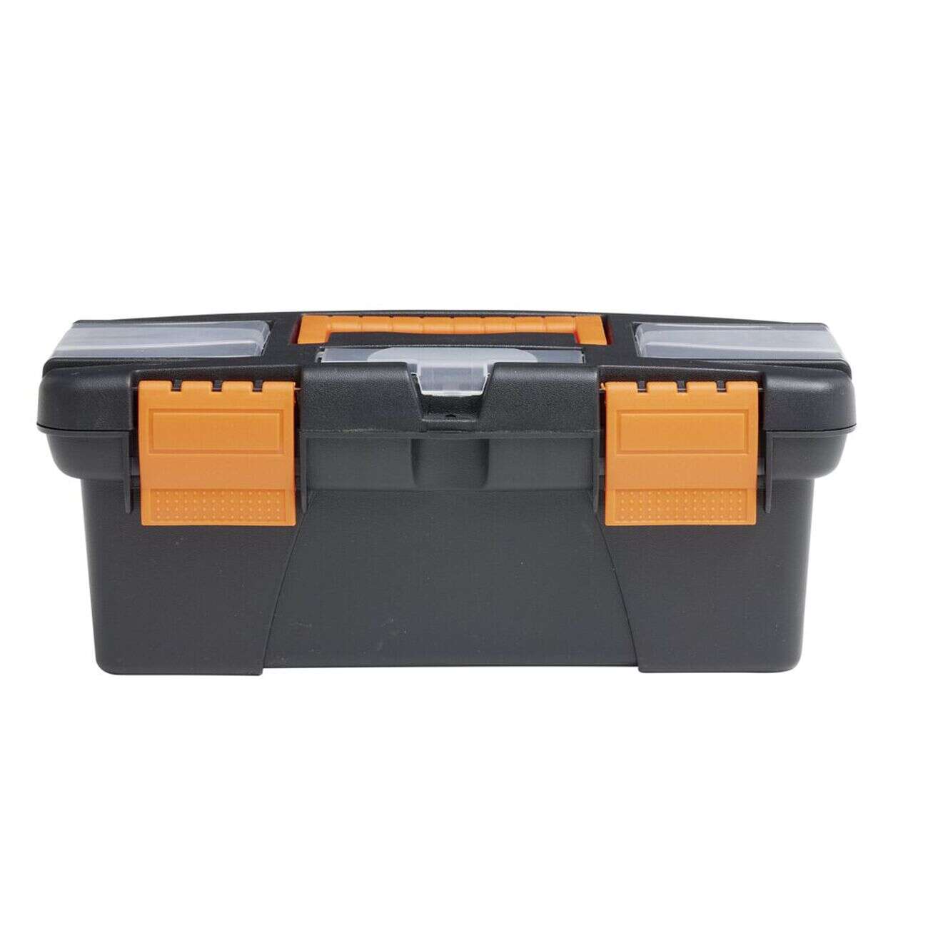 Boîte à outils en plastique noir et jaune 25x10xH13cm