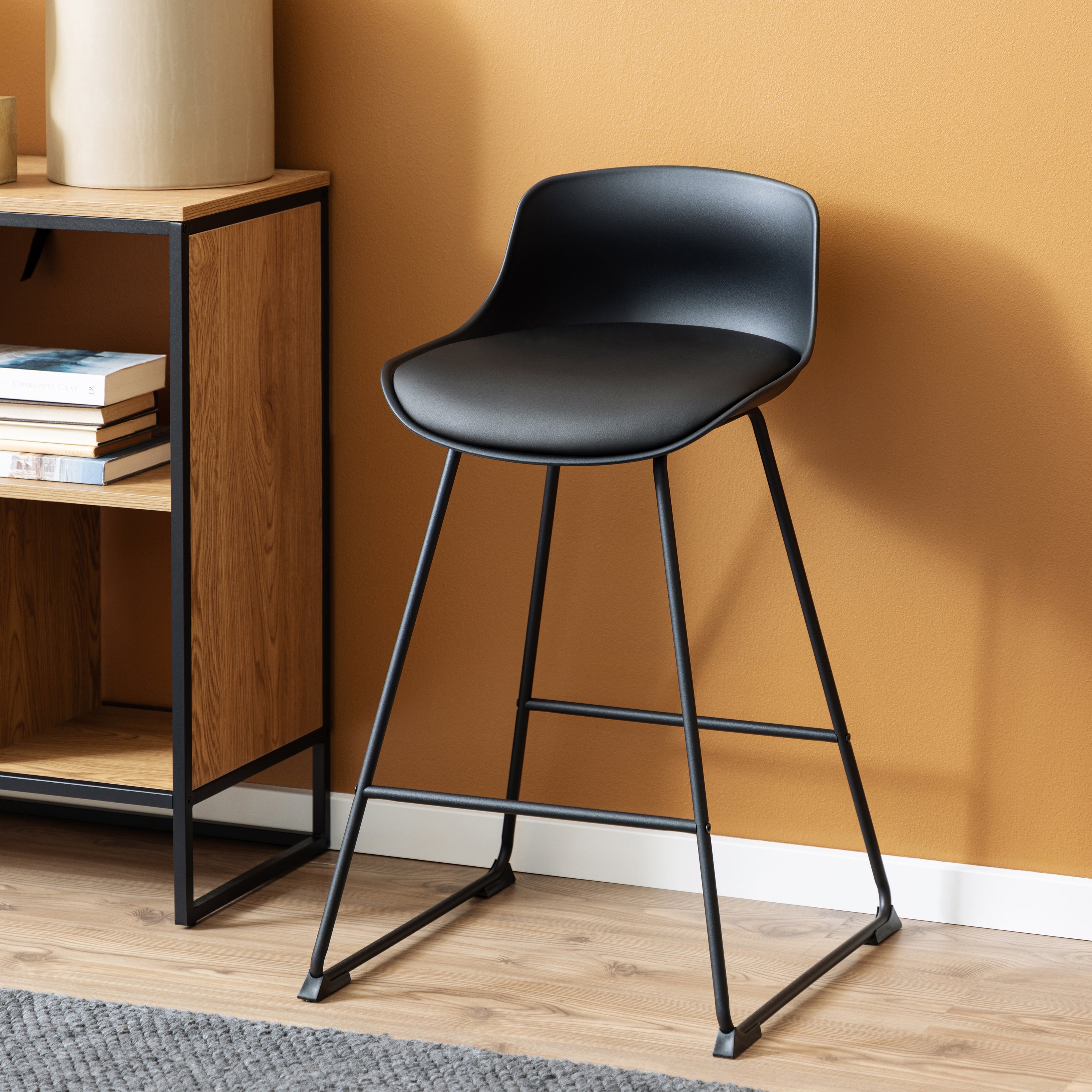 by fonQ basic Bele Barkruk Zwart - H 84 cm