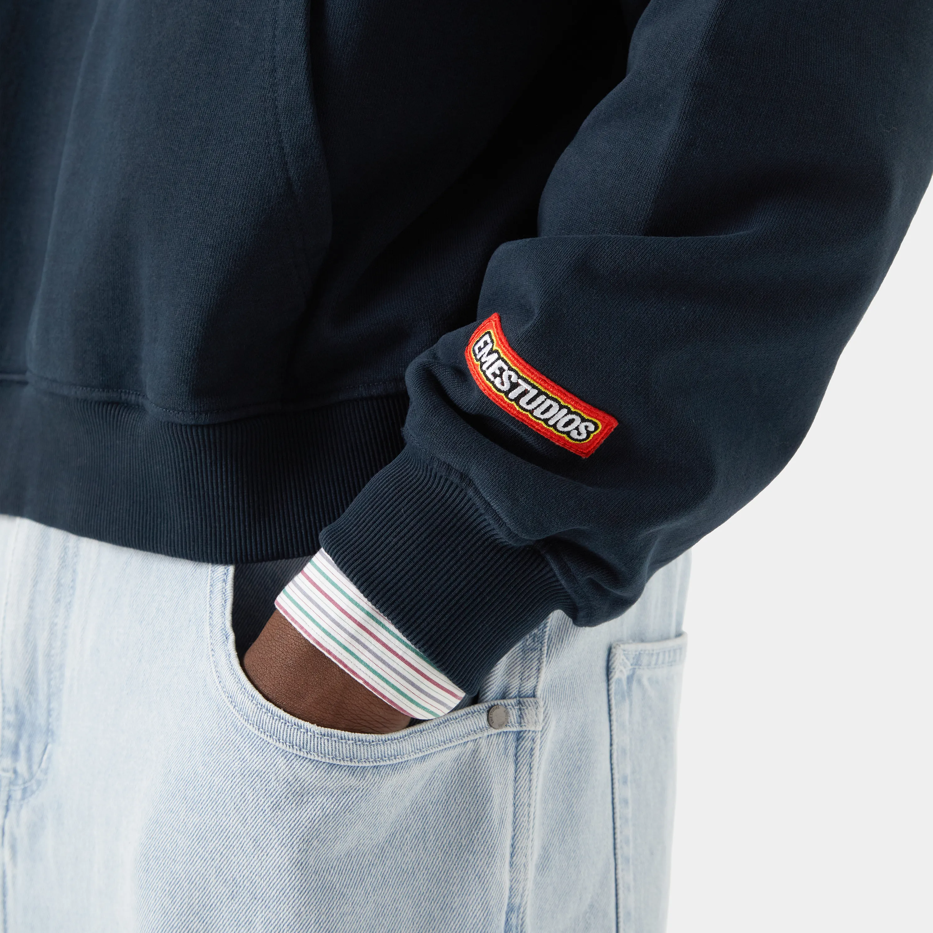 Brick Navy Oversized Hoodie