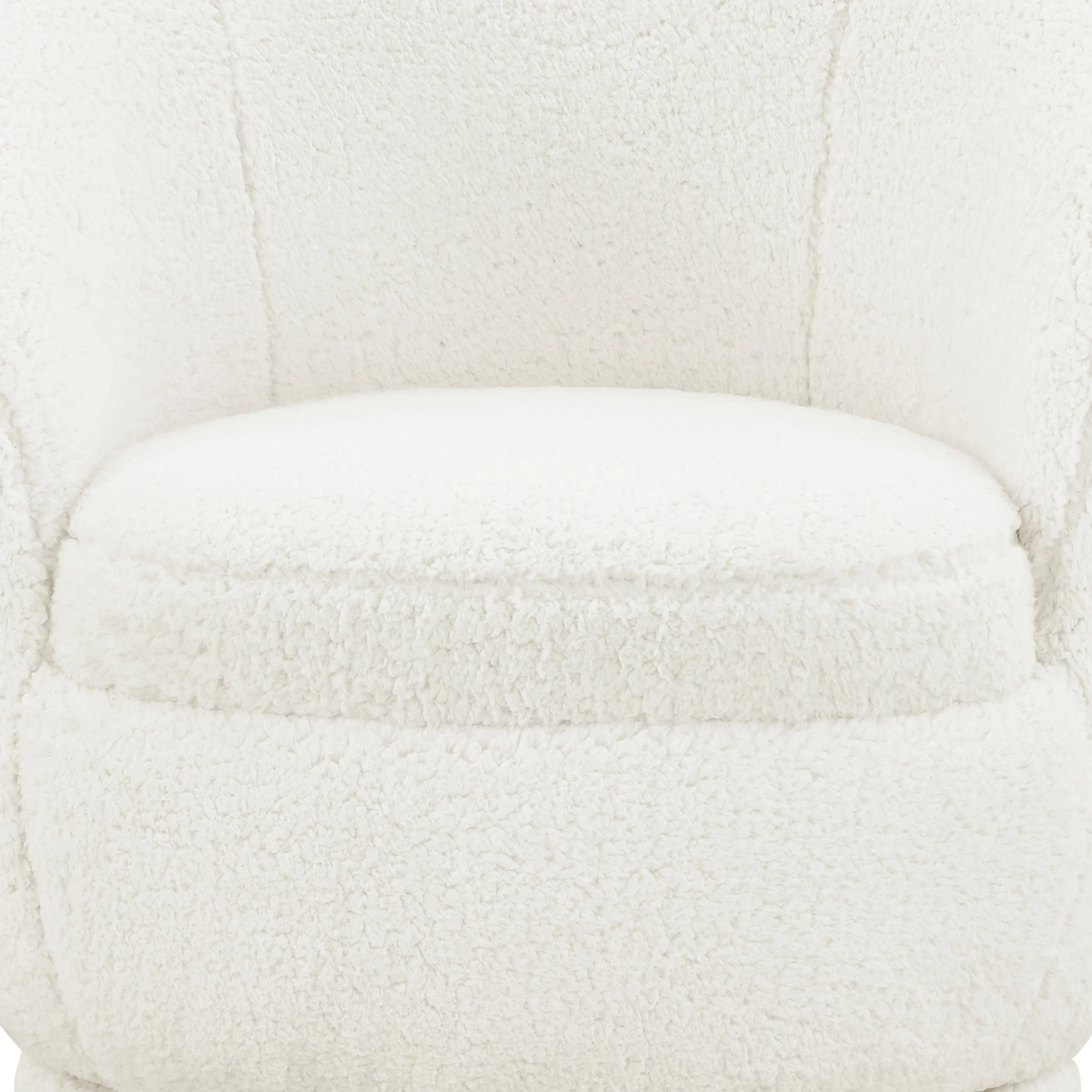 Mira Kids Swivel Chair, Cream Faux Shearling(Cream) - Image 8
