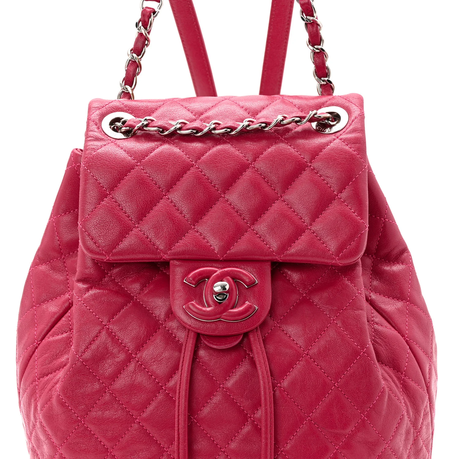 Calfskin Quilted Small Urban Spirit Backpack Dark Pink