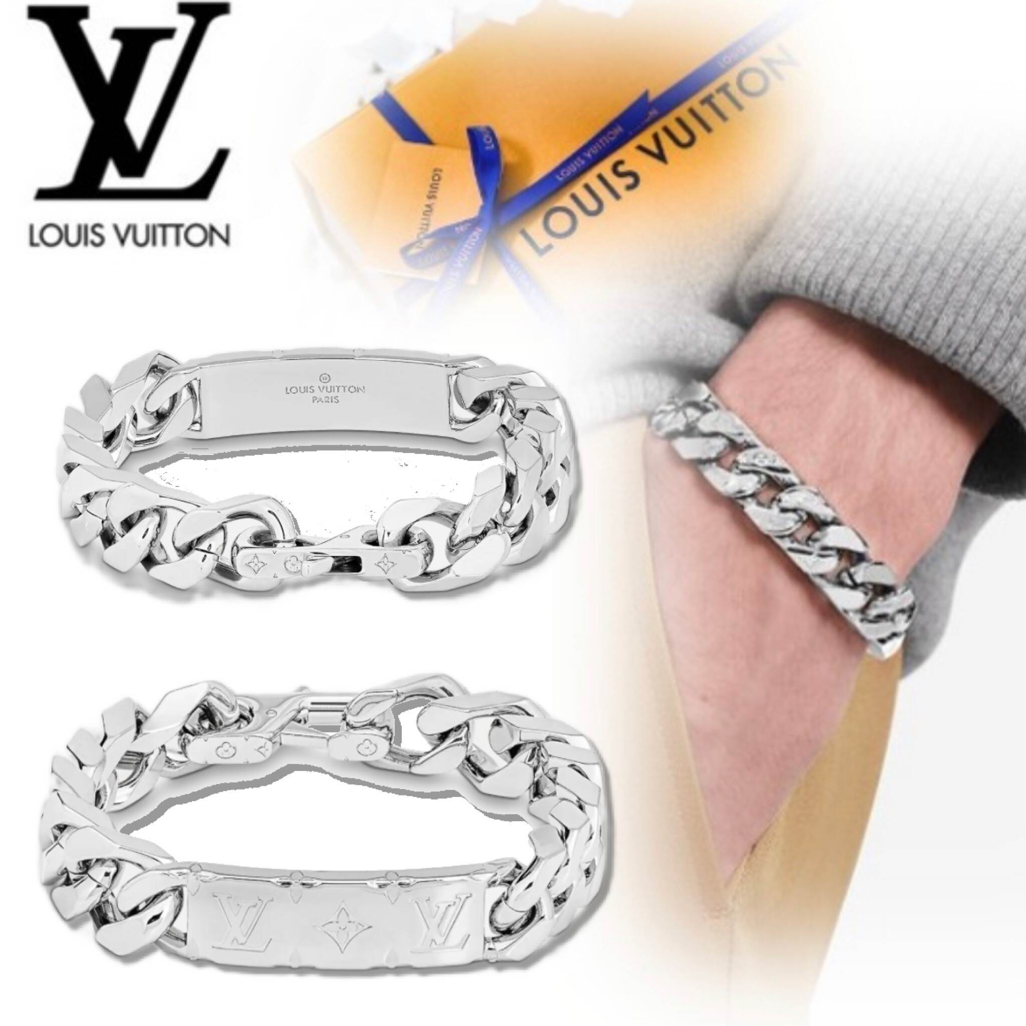 Louis Vuitton LV チェーンブレスレット モノブラム