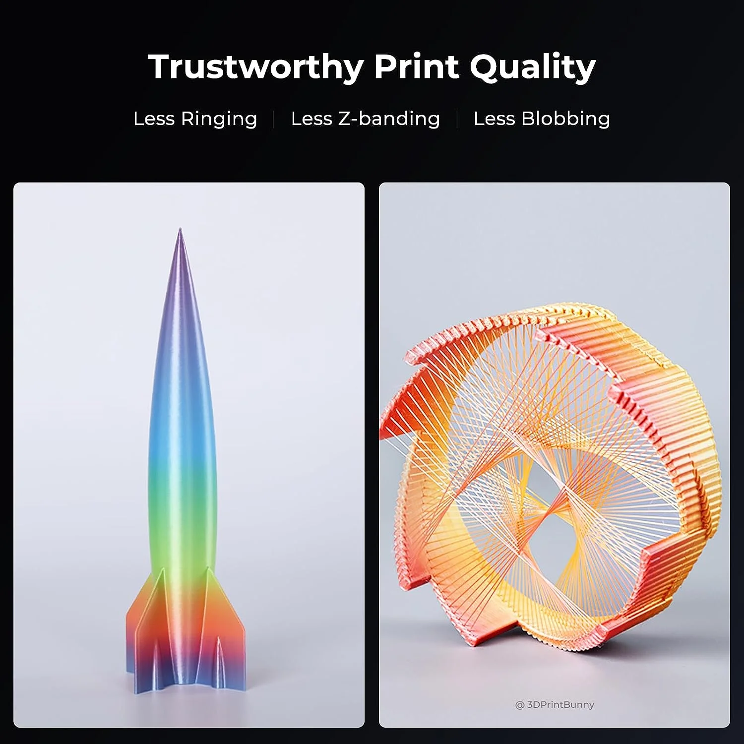 K1 Max 3D Printer with 600mm/s High-Speed Fused Deposition Modeling 3D Printing Smart AI Function 300��C High-Temperature Nozzle Direct Extruder Auto Leveling Printing Size 11.81x11.81x11.81 - Image 6