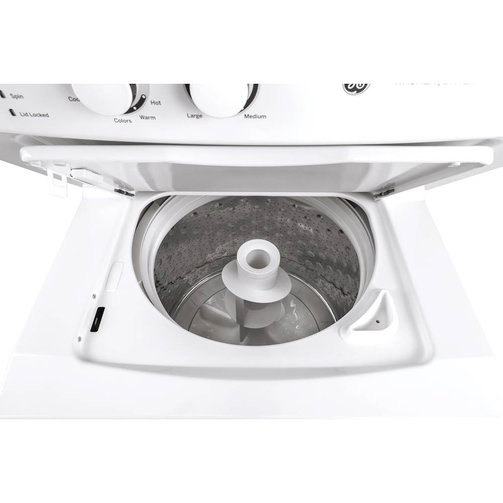 Centre de buanderie 2025 avec laveuse à chargement par le haut de 3,8 pi³ et sécheuse électrique de 5,9 pi³ – Blanc