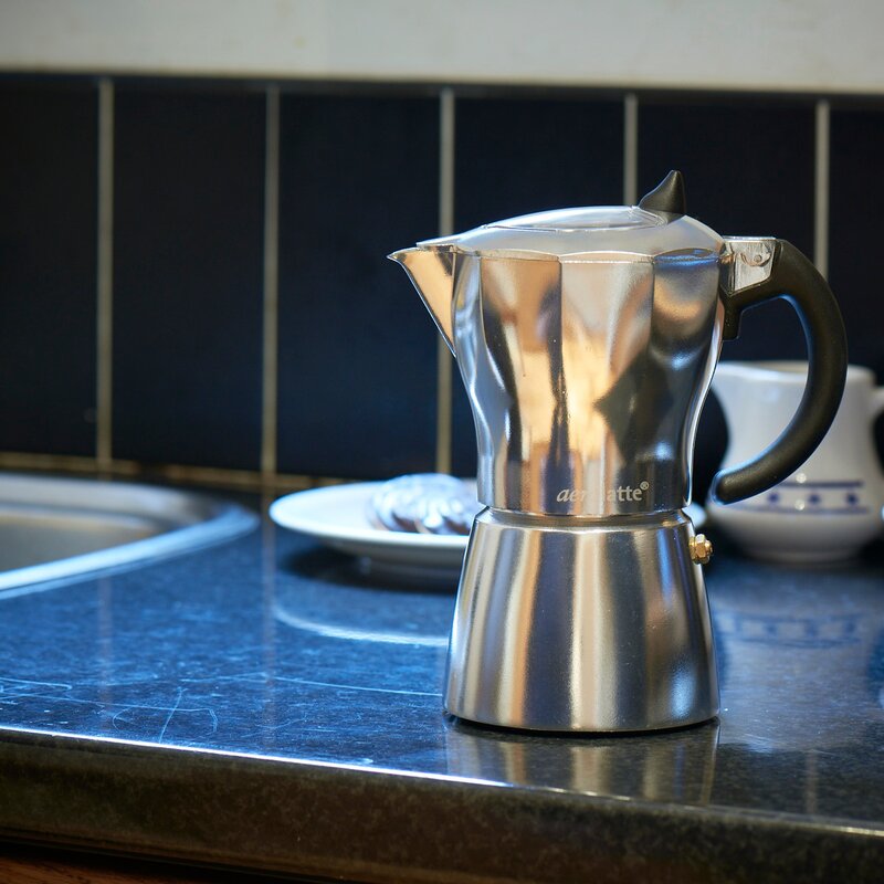 Espressokanne 6 kopper aluminium