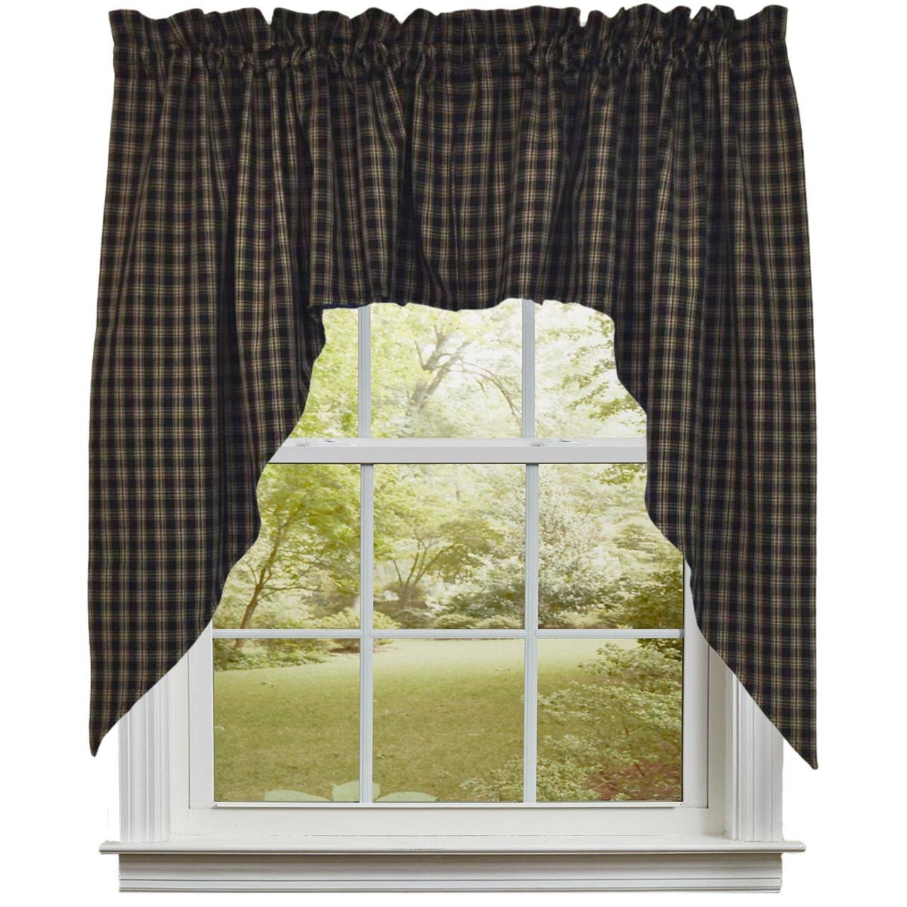 Park Designs Sturbridge Swag, Black/Tan