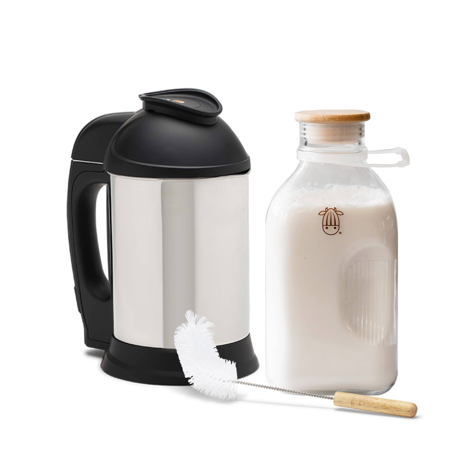 Almond Cow The Essentials w/ Milk Maker, Glass Jug, Jug Brush