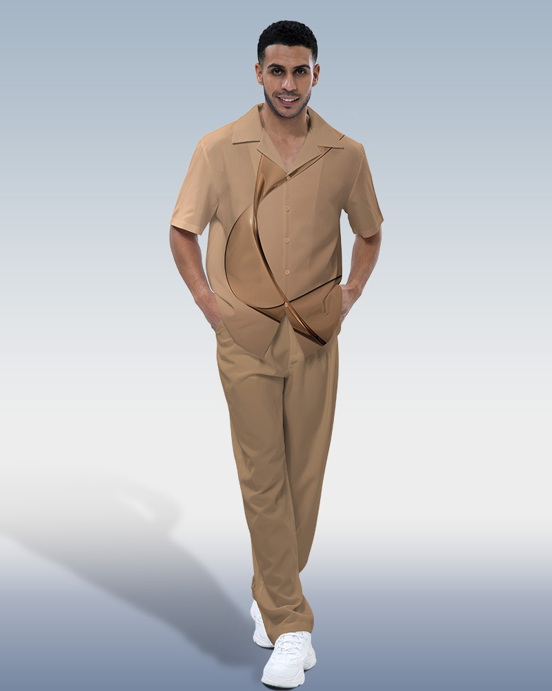 Costume décontracté deux pièces pour homme Suitmens, couleur café, référence 001