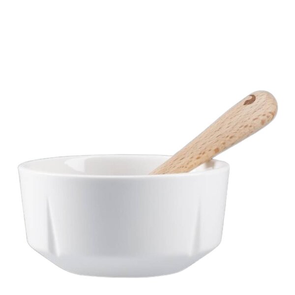 Grand Cru snacksskål med skje 9 cm hvit
