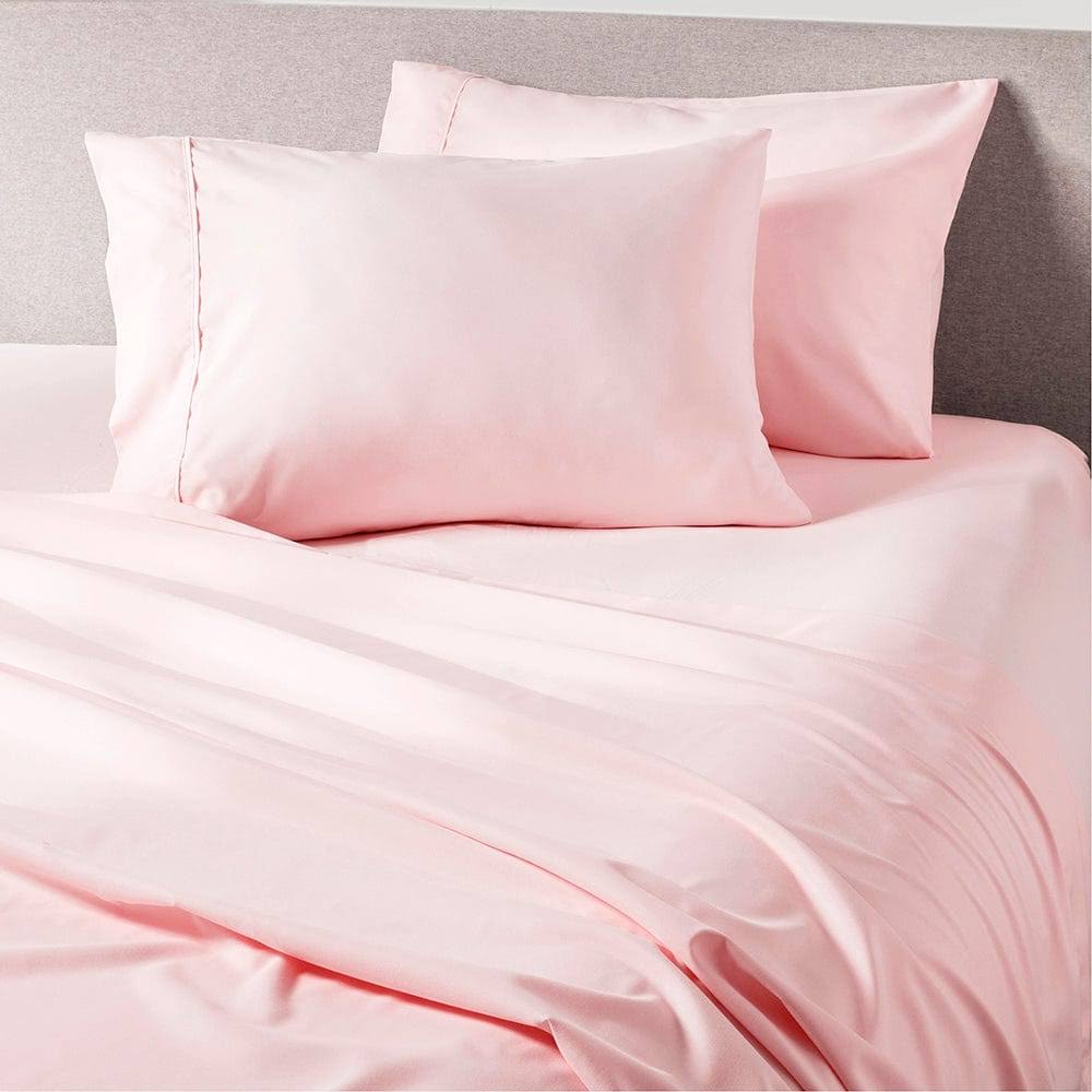 PeachSkinSheets Night Sweats The Original Moisture Wicking 1500Tc Soft Regular King Sheet Set Cotton Candy Pink