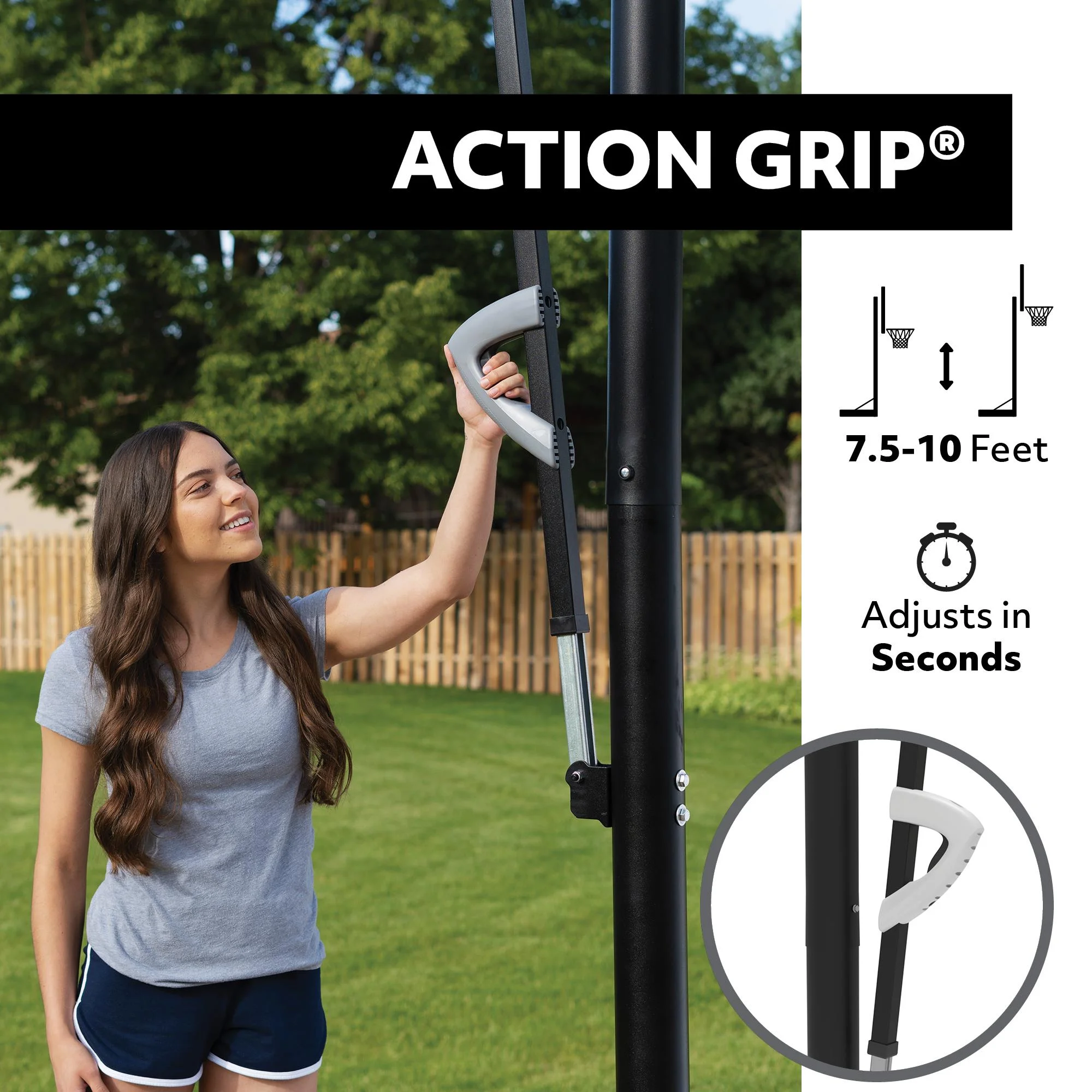Adjustable In-Ground Basketball Hoop (52-Inch Polycarbonate) 90270 - Image 6