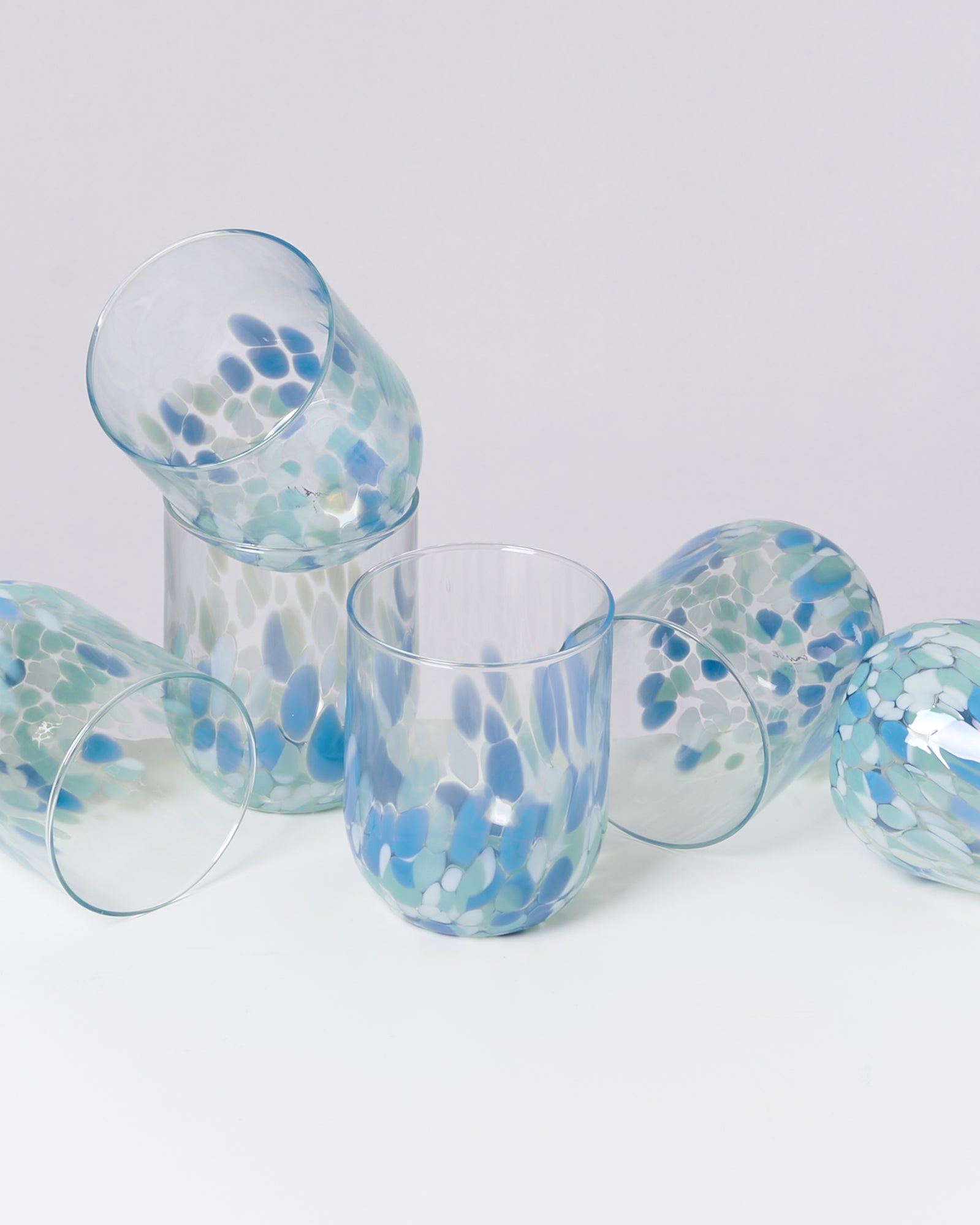 ALEGRIA - LARGE GLASS BLUE SET OF 6