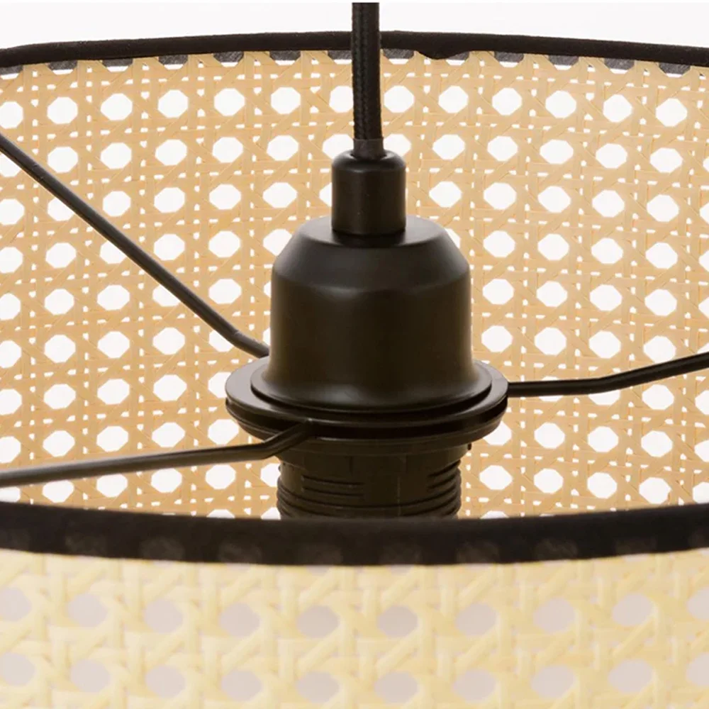 Arturesthome Mid Century Hand-Woven Pendant Light Rattan Lighting Fixtures