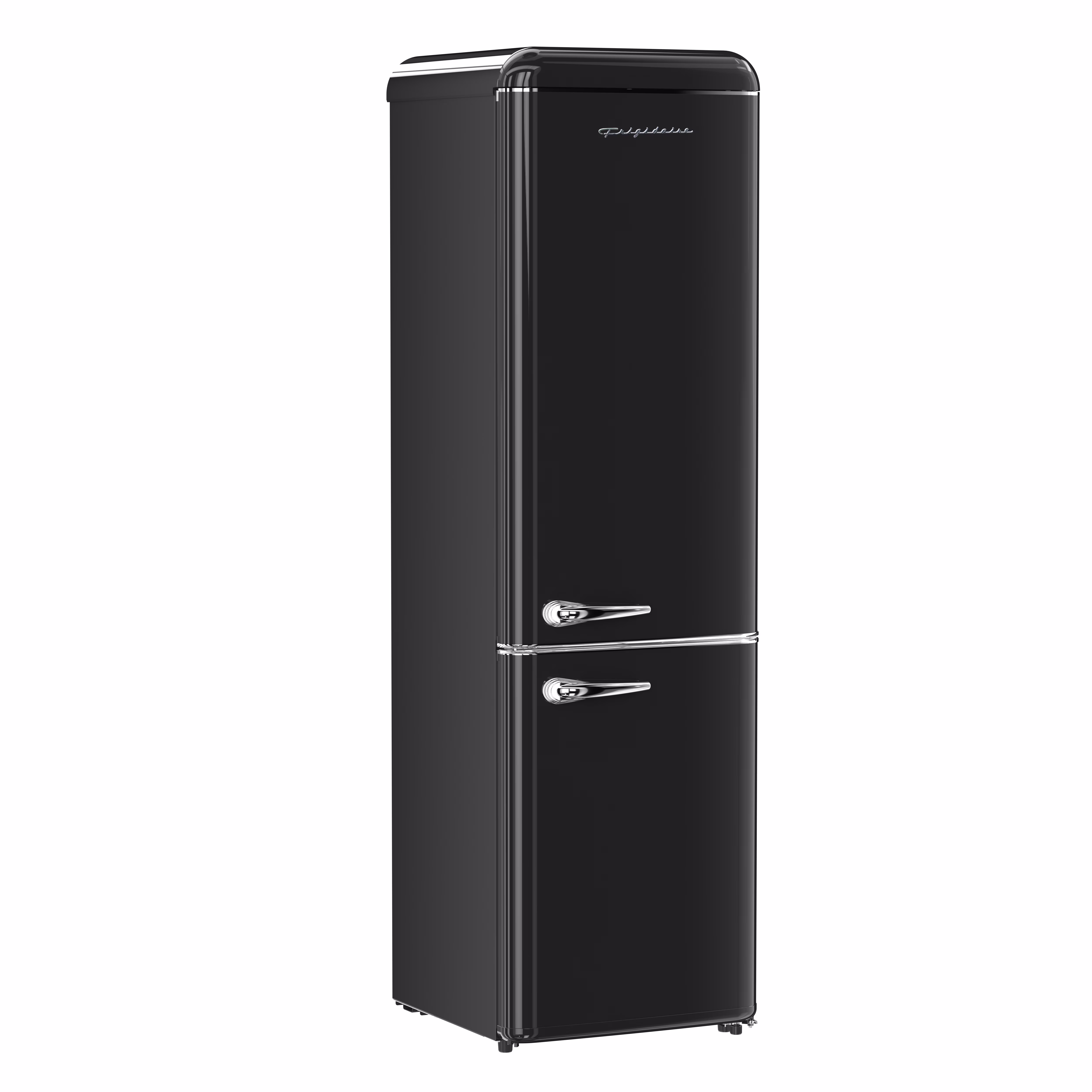 9.0 Cu. Ft. Bottom Mount Retro Refrigerator, Black(Black)