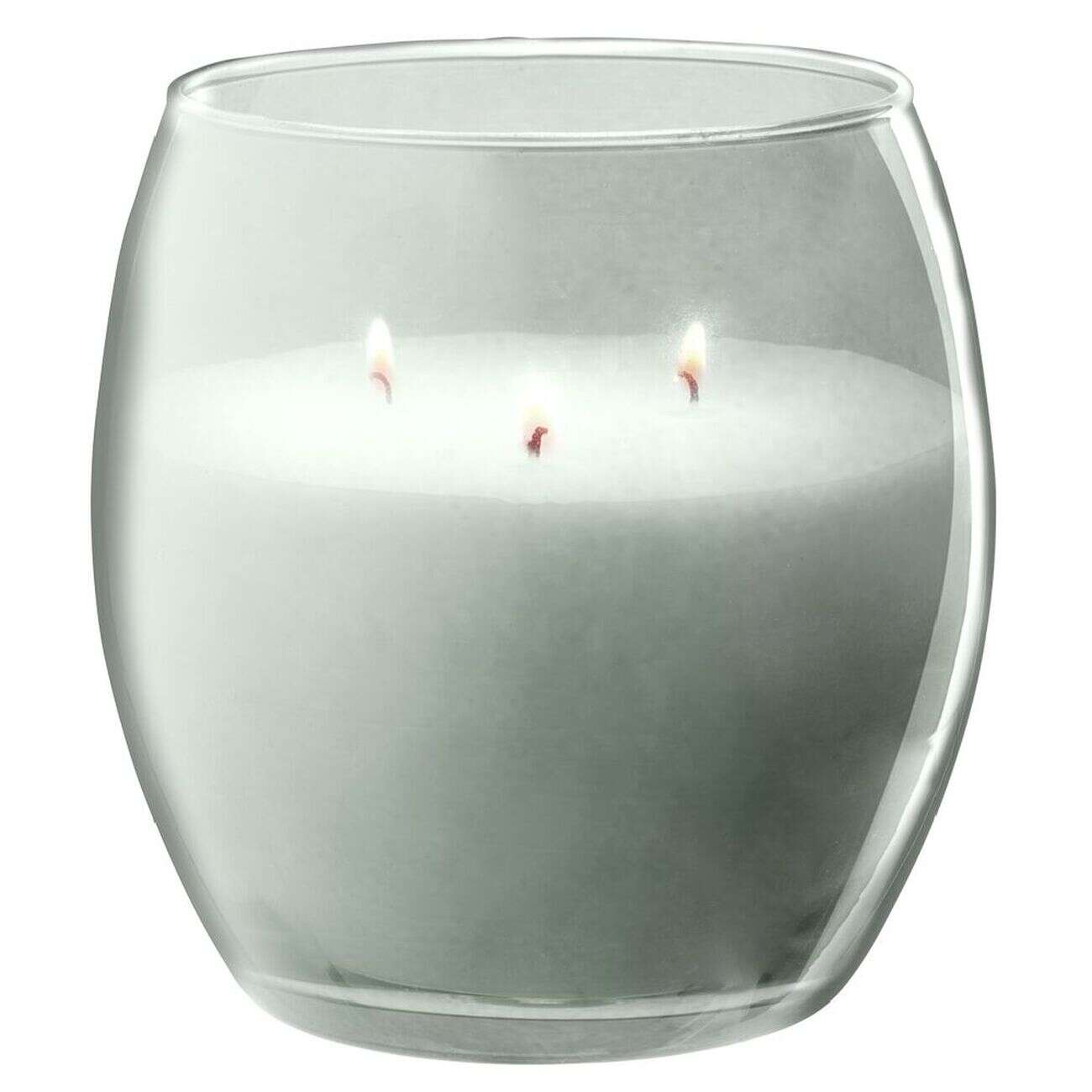 Bougie XL dans verre coloré gris senteur coton 36H