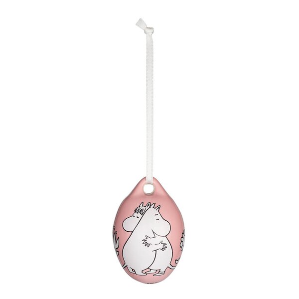 Mummi påskeegg 6,7 cm Kjærlighet rosa