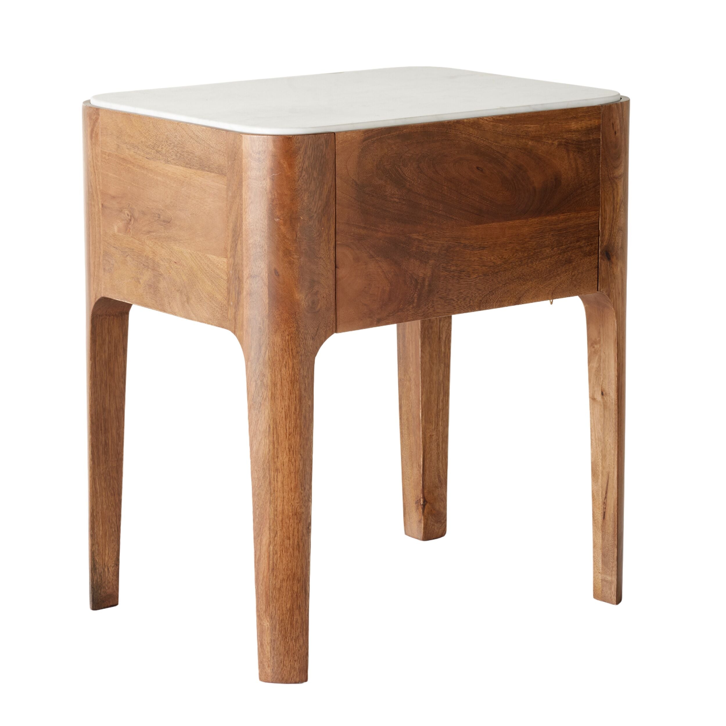 Adore Marble Top Single Drawer Bedside Table