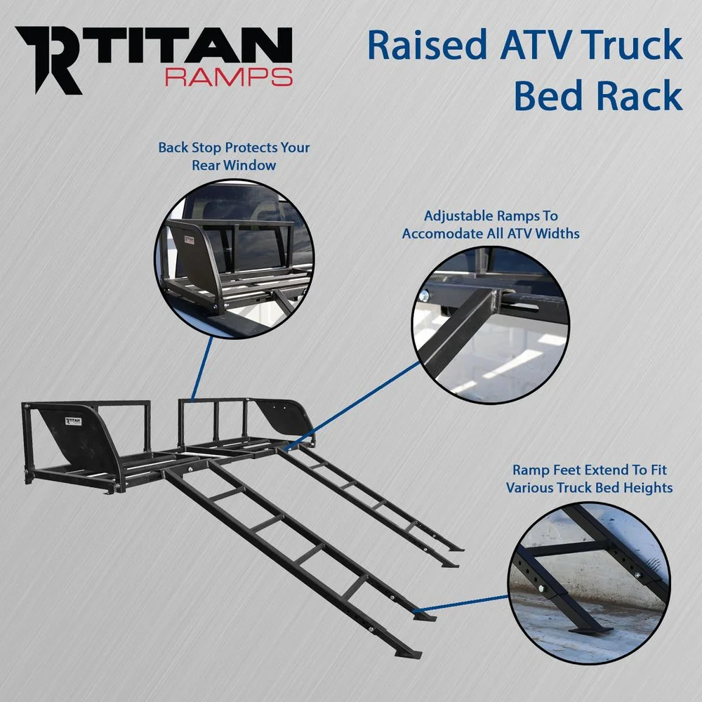 Titan Ramps Raised ATV UTV Truck Bed Rack