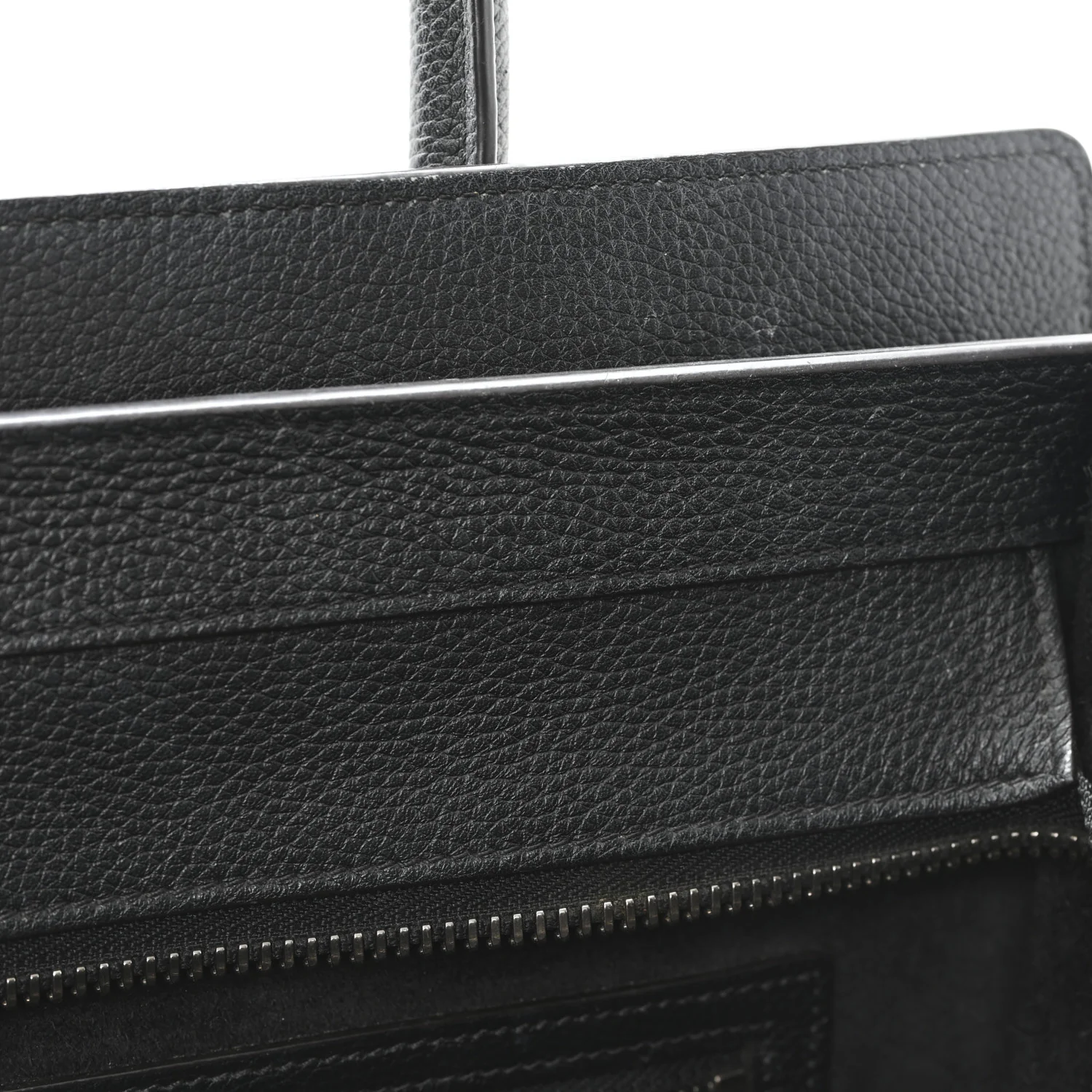 Drummed Calfskin Mini Luggage Black