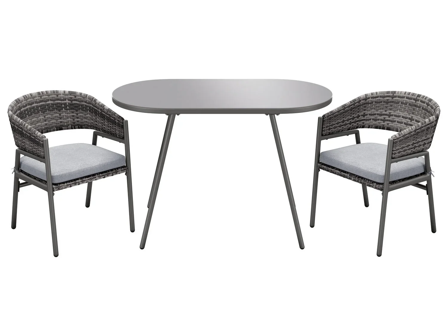 LIVARNO home Salon de balcon en acier, 3 pices