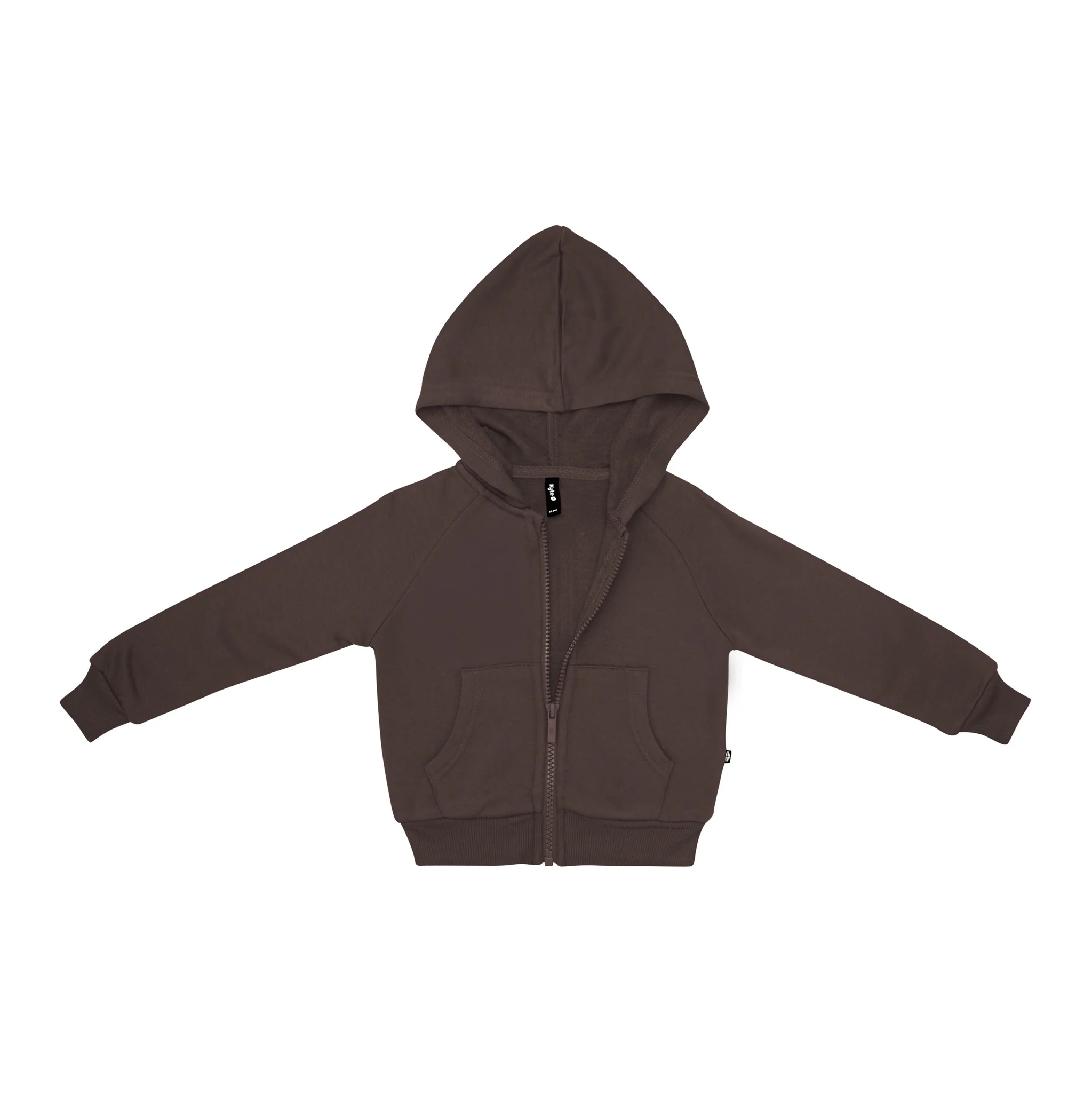 Fleece Zip Up Hoodie in Espresso