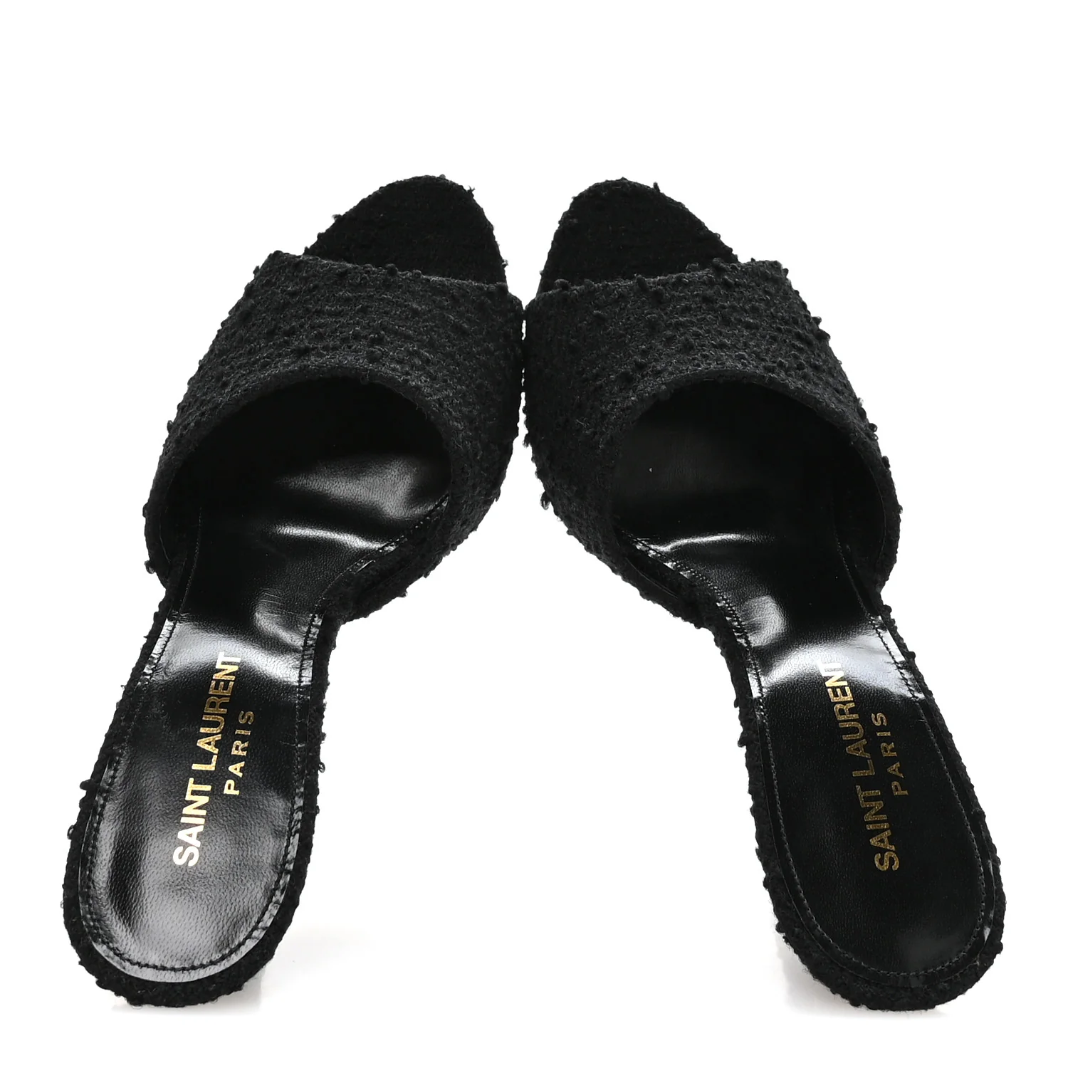 Boucle Tweed La 16 95 Mule Sandals 37 Black