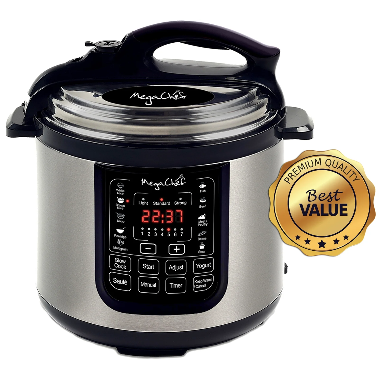 Megachef 8 - Quart Digital Pressure Cooker, 15