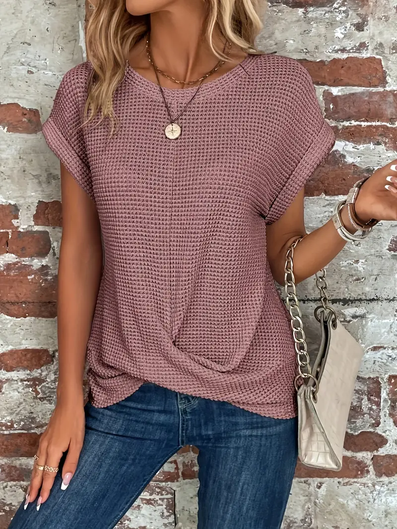 T-shirt décontracté à manches courtes pour femmes