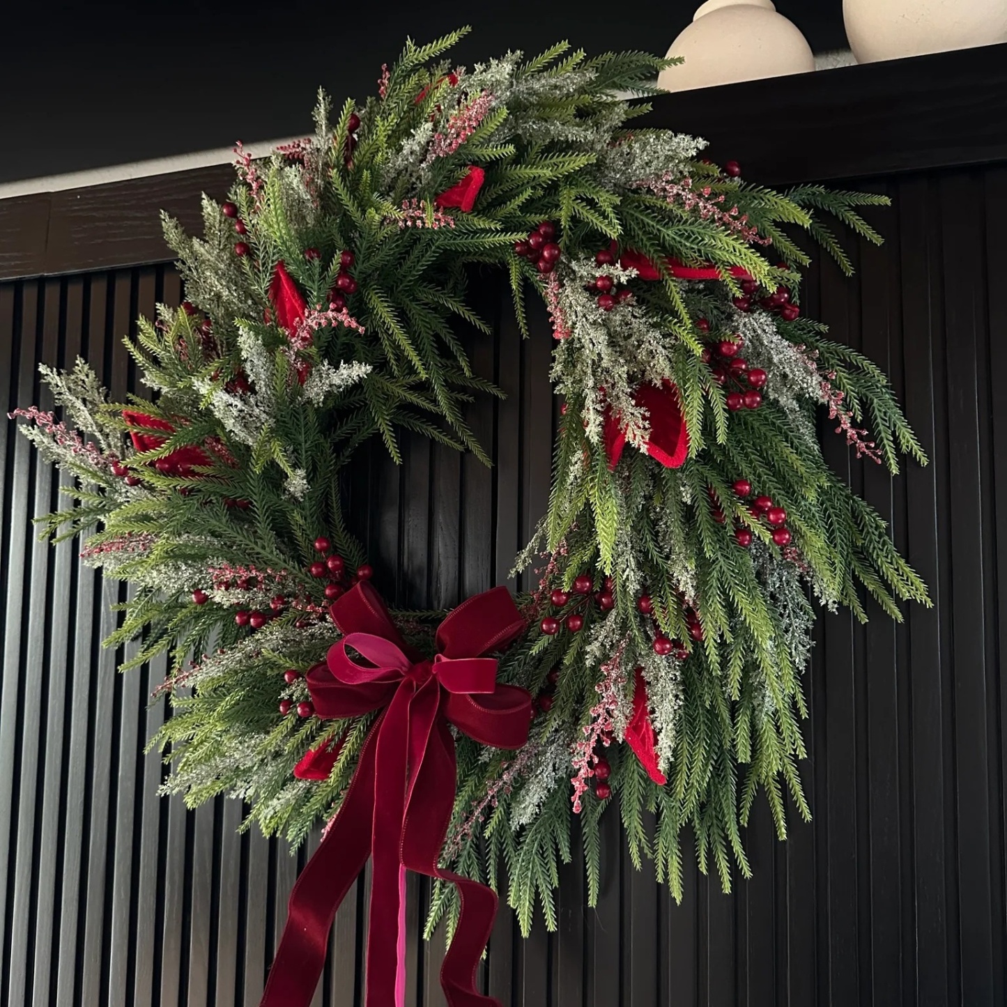 Norfolk Velvet Berry Christmas Wreath