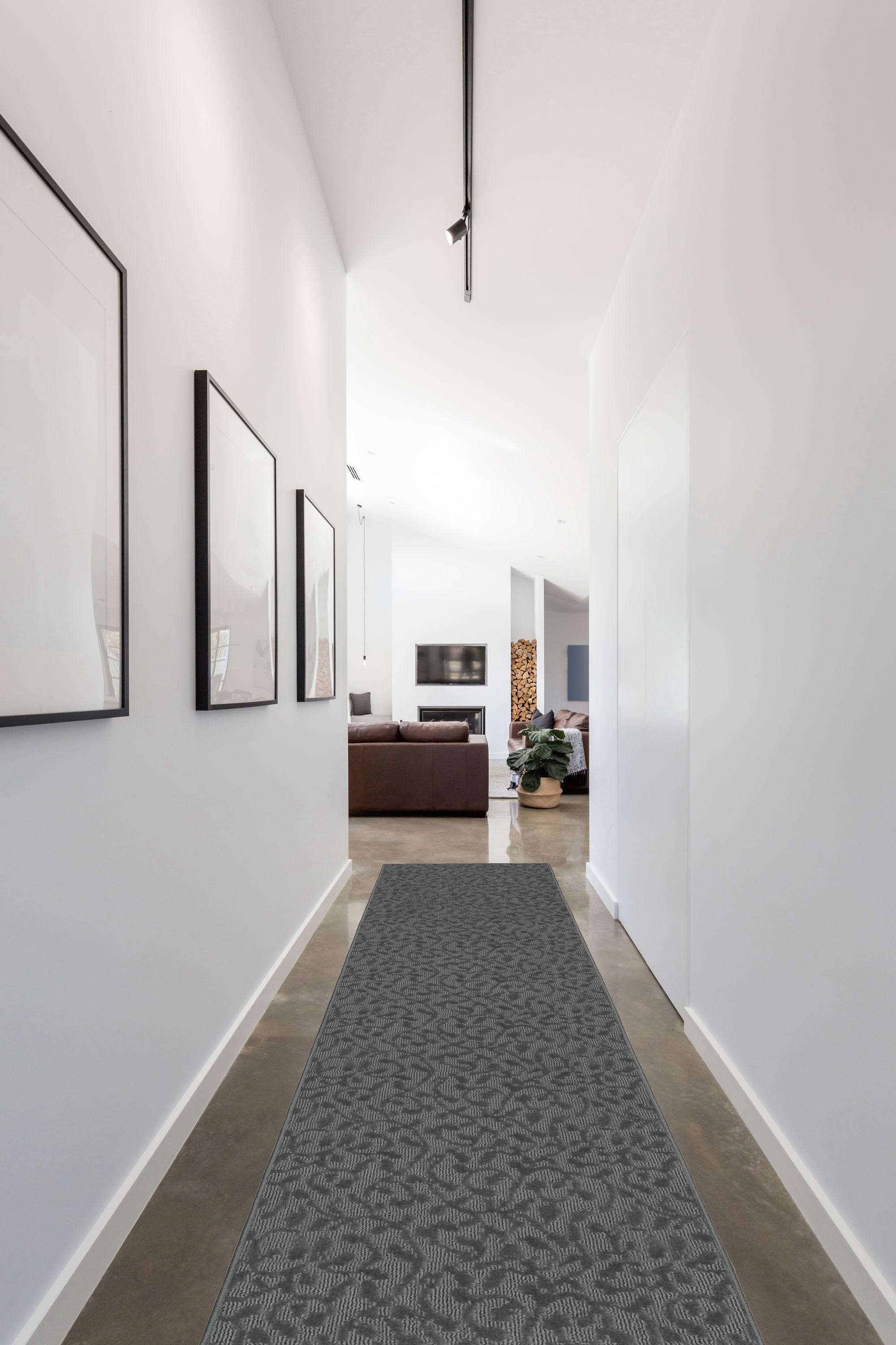Garland Rug Ivy Cinder Gray 2 ft. x 12 ft. Floral Runner Rug